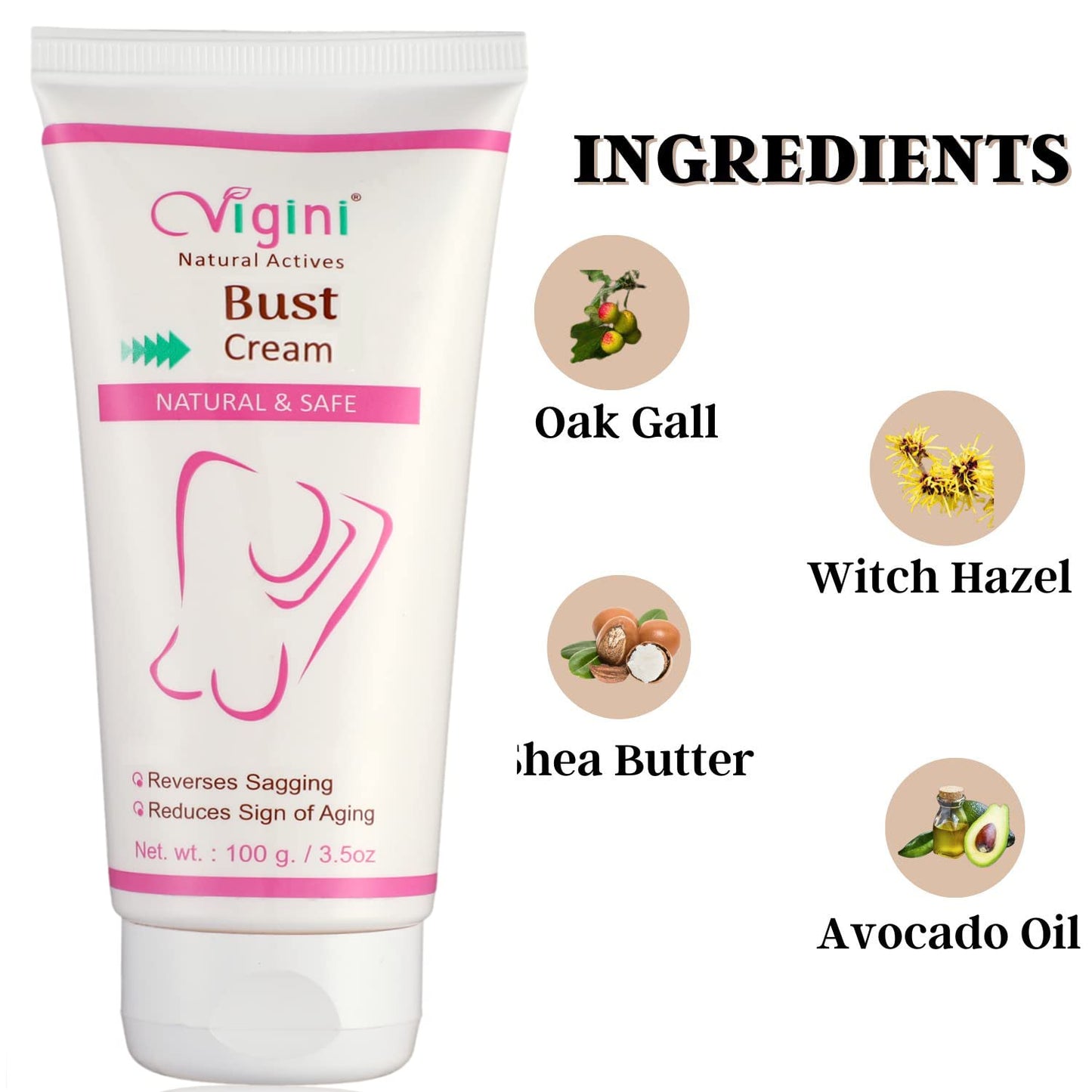 Vigini Bust Cream Firming Breast Enlargement Tightening & Lifting Growth Increase Size Cream-100ml