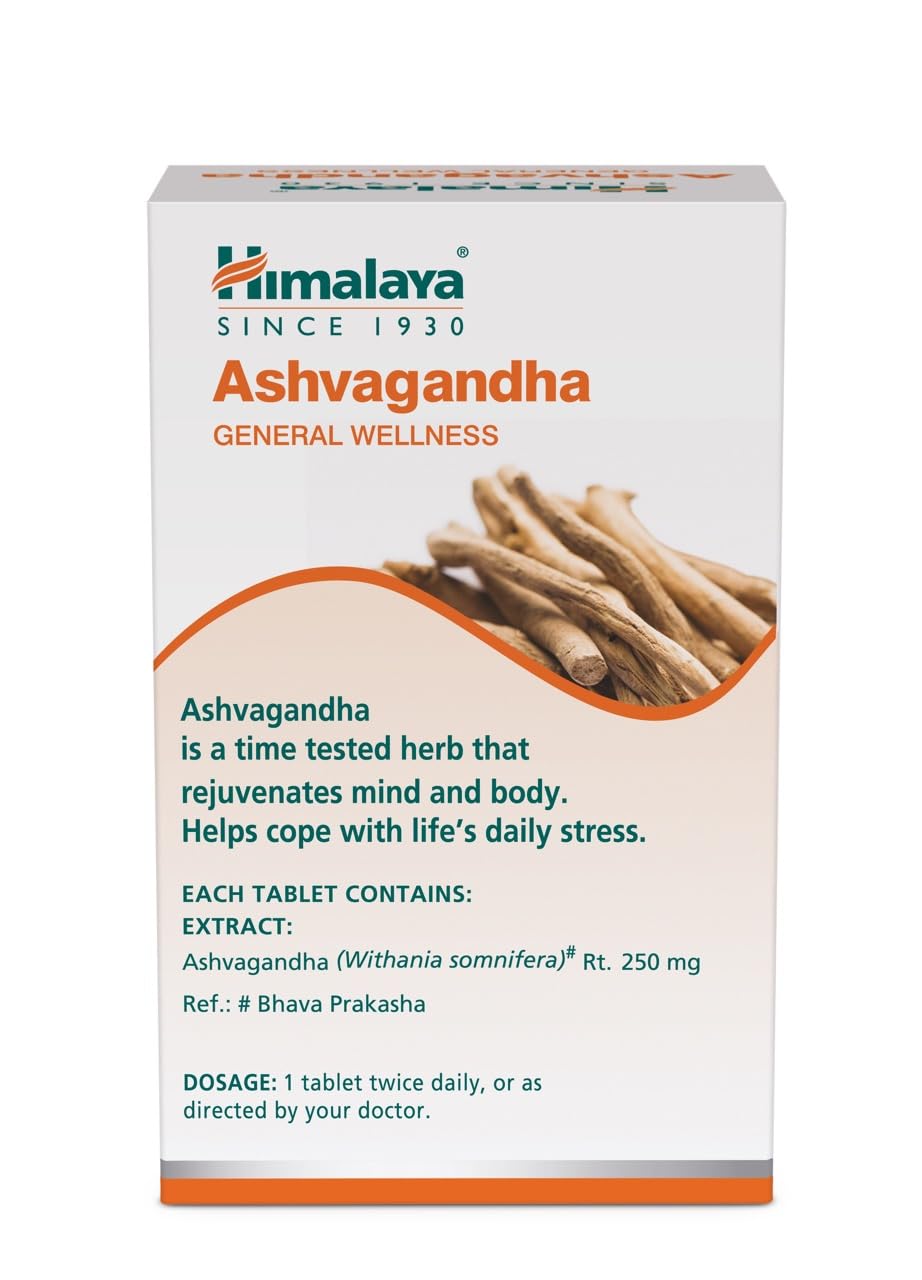 Himalaya Ashvagandha Tablet | Stress Relief Supplement | Rejuvenates Mind & Body - 120 Tablet