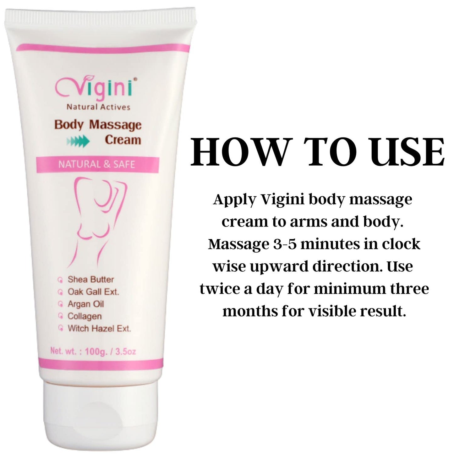 Vigini Body Massage Cream for Bust Breast - 100ml