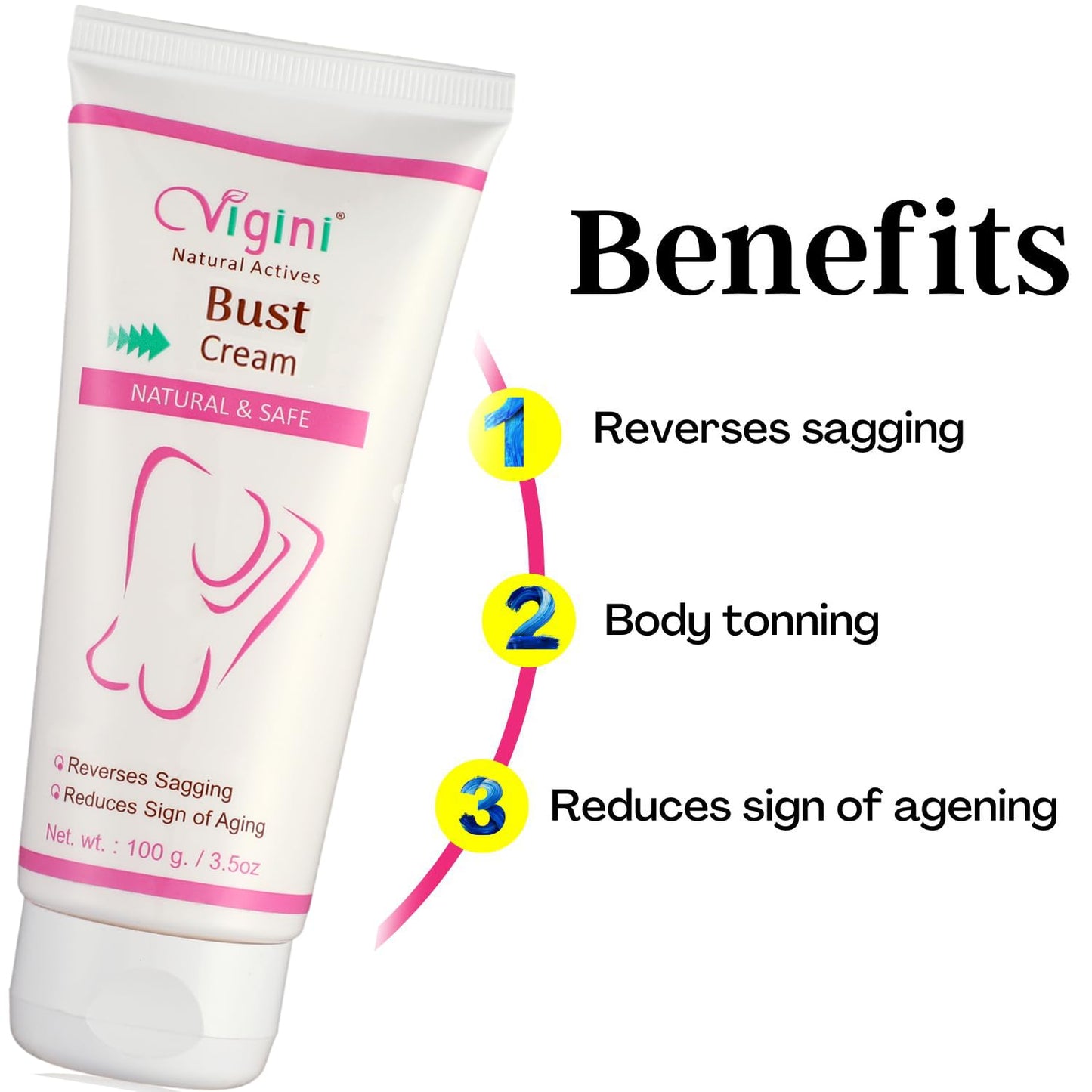 Vigini Bust Cream Firming Breast Enlargement Tightening & Lifting Growth Increase Size Cream-100ml
