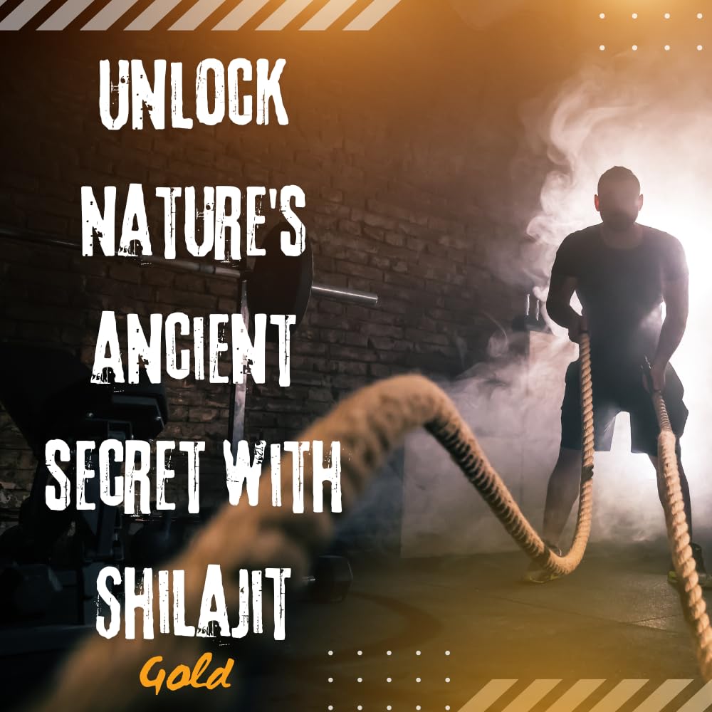 Pure Nutrition Shilajit Gold Resin with Ashwagandha & Natural Ayurvedic Ingredients | Supports Energy, Stamina & Well-Being - 20g