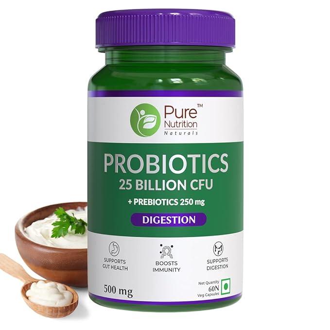 Pure Nutrition Probiotics 25 Billion CFU 500mg Veg Capsule