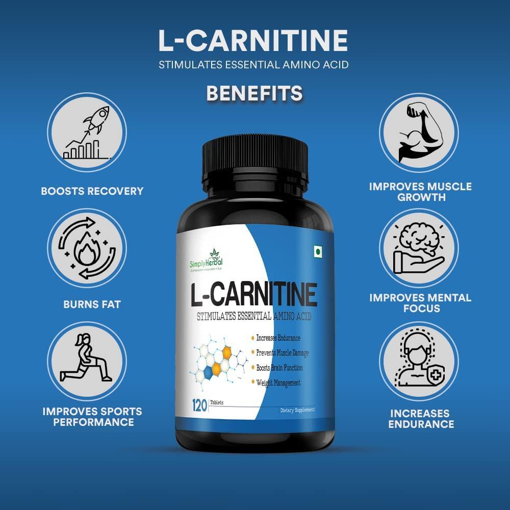 Simply Herbal L-Carnitine 500mg Tablet - 60 Tablets
