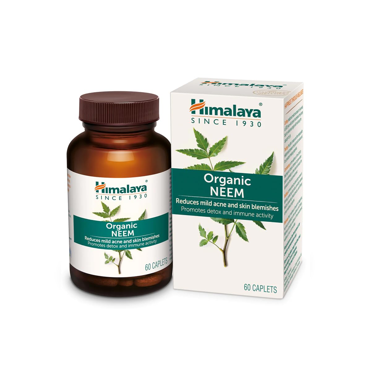 Himalaya Organic Neem Caplet | Skin Wellness| Controls acne | Helps fight acne