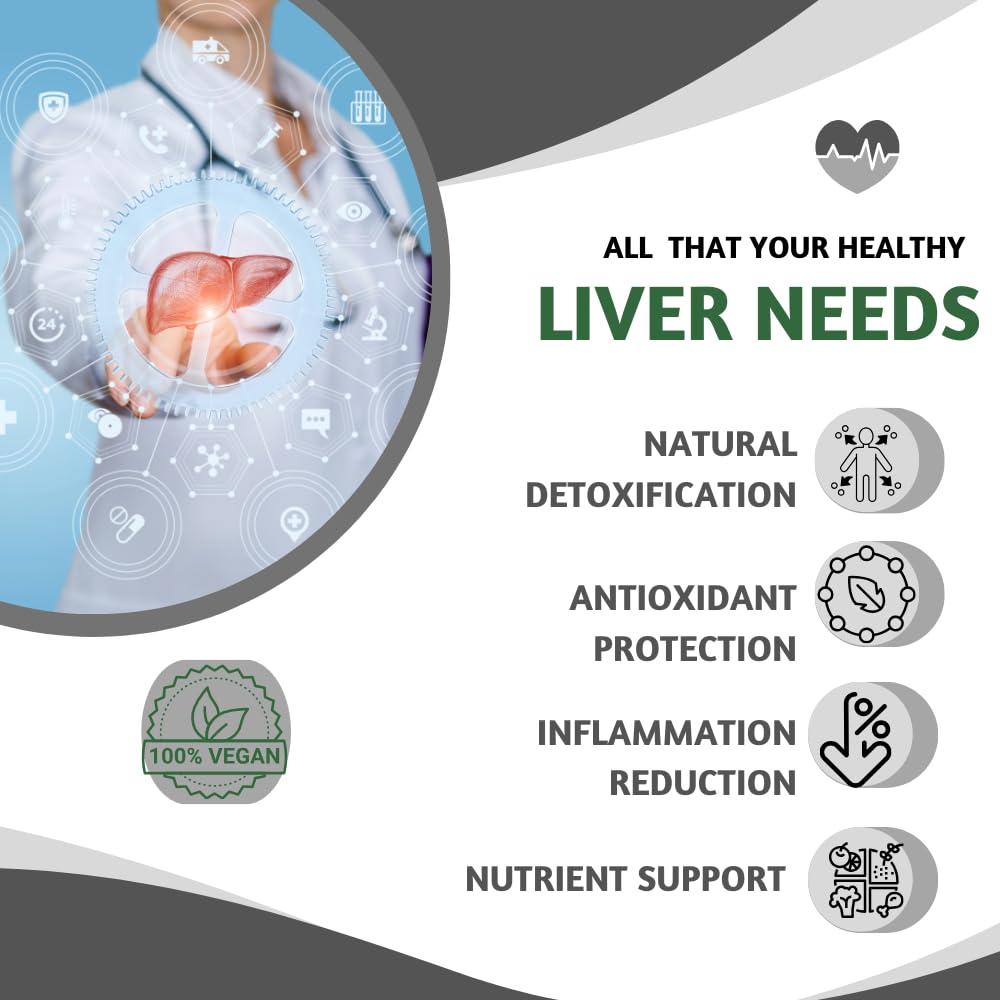 Pure Nutrition Milk Thistle Liver Detox Supplement Tablets - 60 Veg Tablets