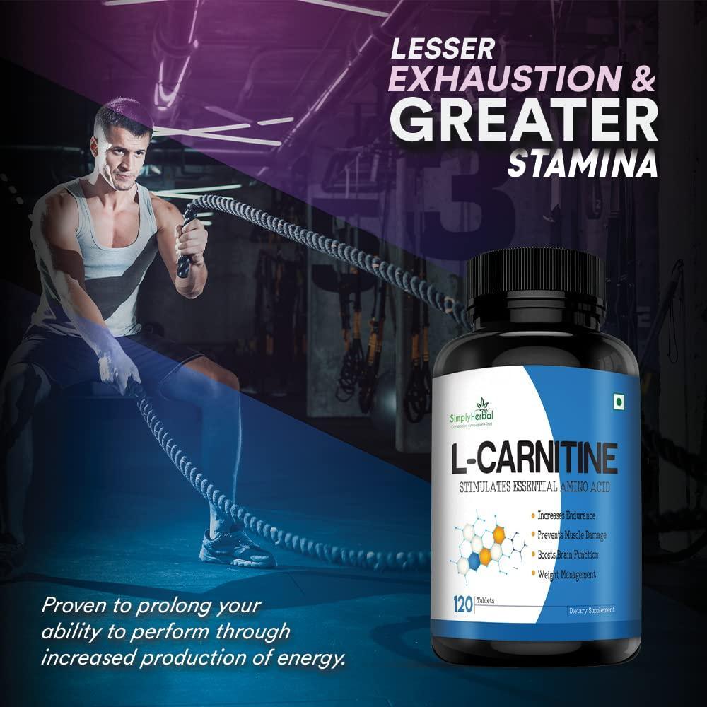 Simply Herbal L-Carnitine 500mg Tablet - 60 Tablets