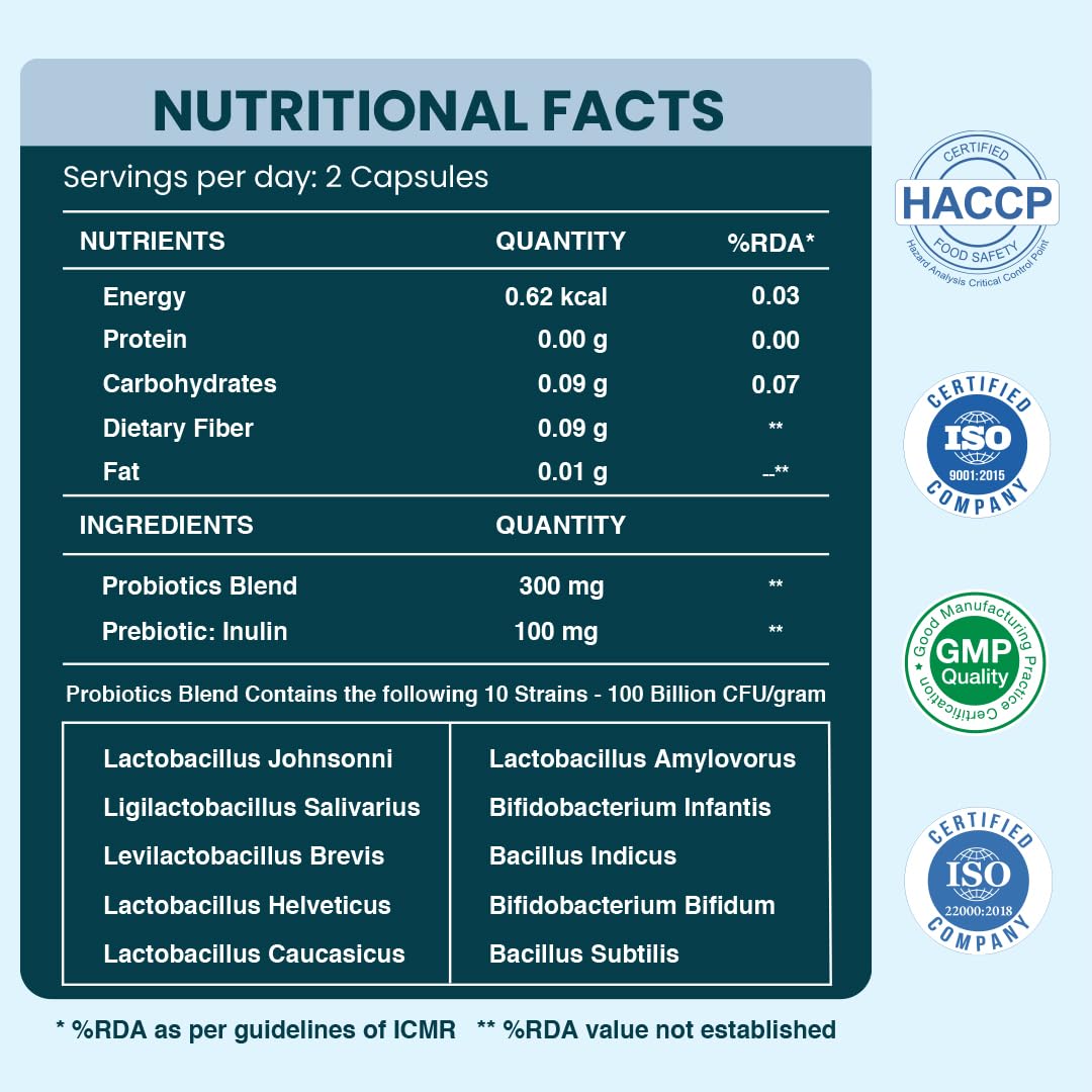 Zeroharm Gut Army Capsule - Prebiotic & Probiotic