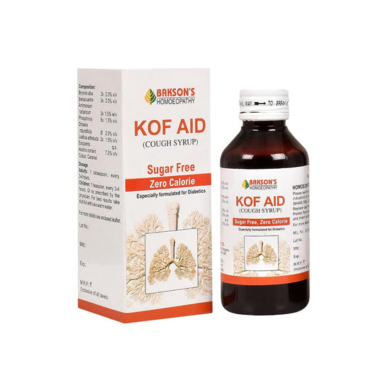 Baksons Kof Aid Plus Sugar Free Cough Syrup - 115ml - Pack of 2