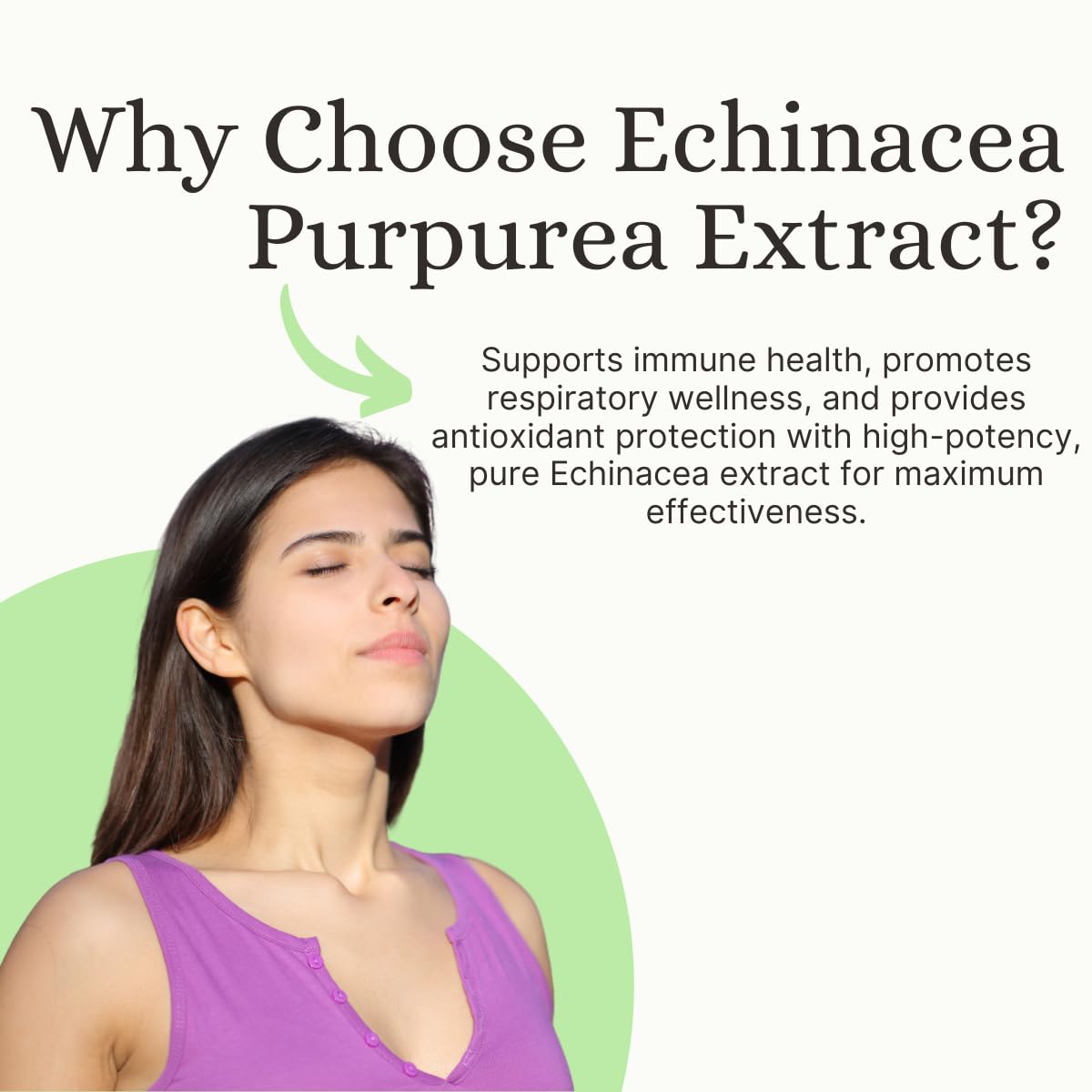 Pure Nutrition Echinacea Capsules - Powerful Antioxidant & Immune Booster | Natural Support for Immune Defense & Respiratory Health | Anti-Inflammatory Properties for Overall Wellness - 120 Veg Caps