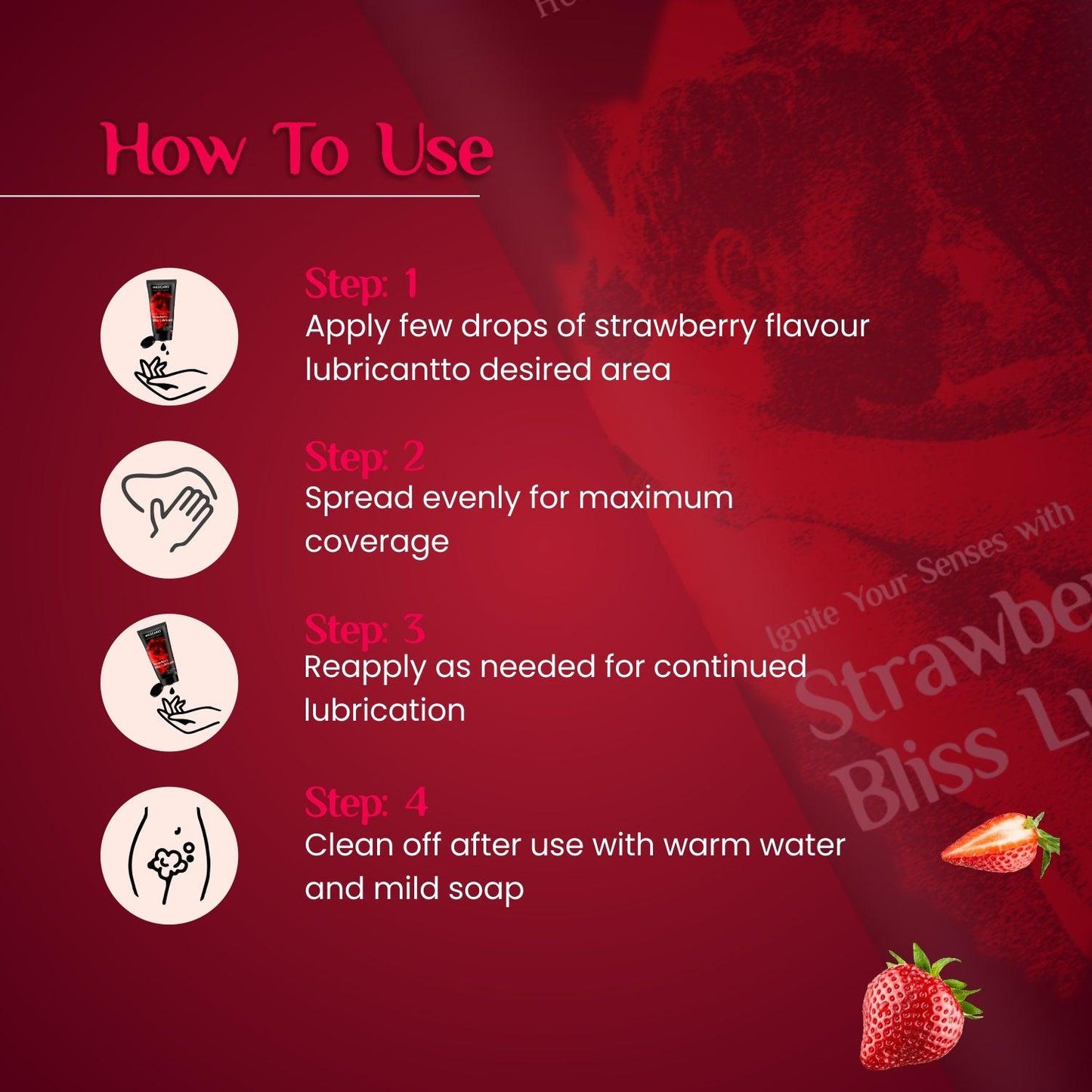 MildCares Strawberry Bliss Lubricant & Intimate Gel for Men & Women | Lubricant