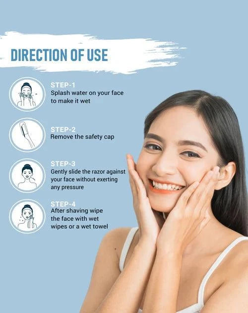GynoCup Women Glossy Face Razor (Set-3)