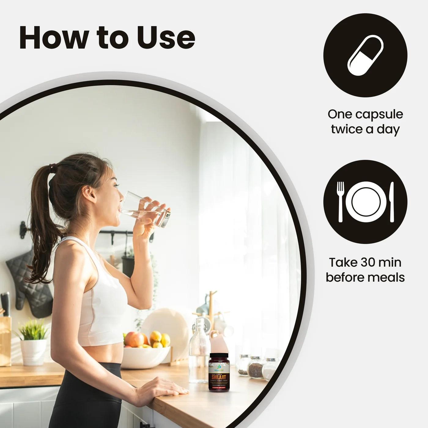 Vedapure Naturals Premium Shilajit Capsules