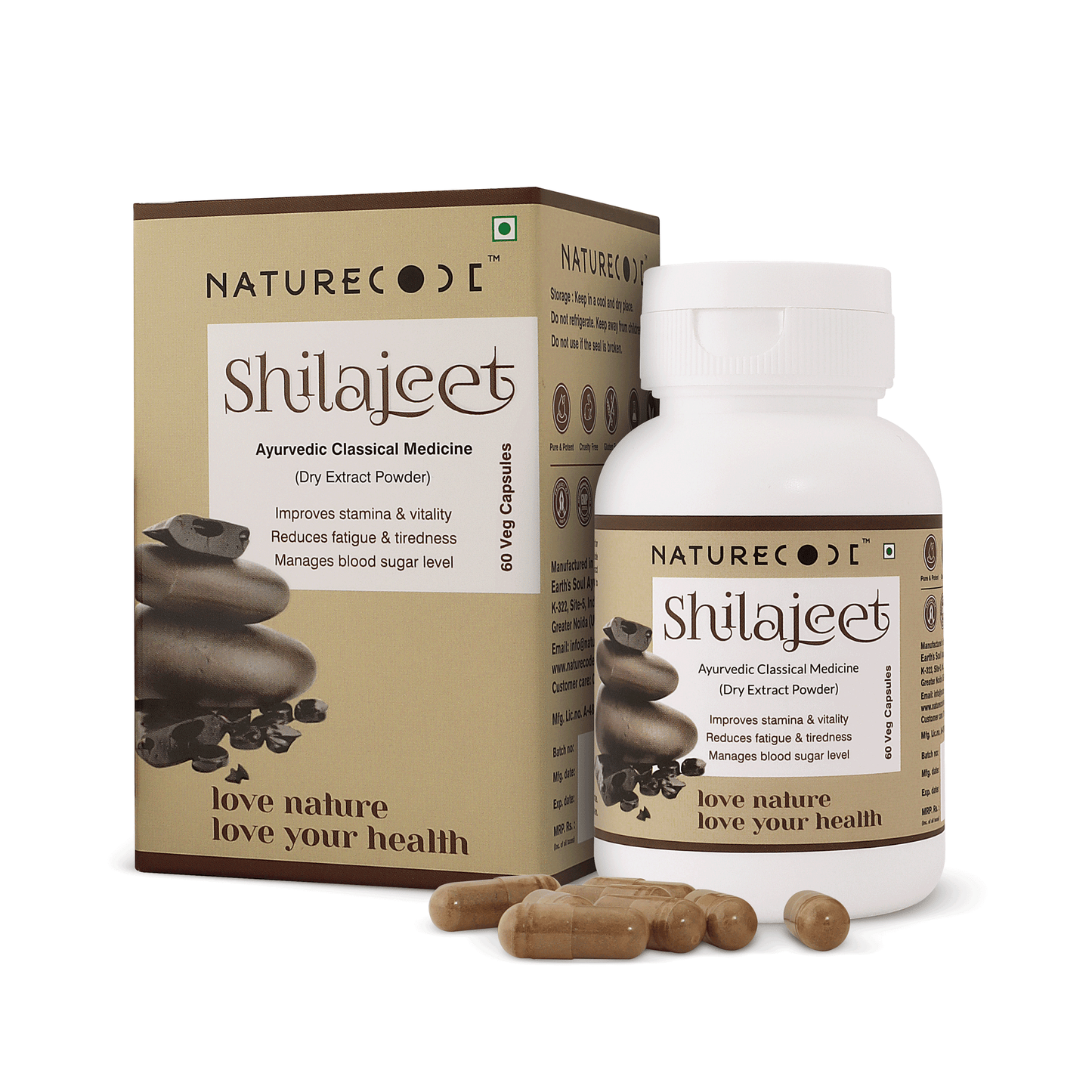 Nature Code Shilajeet Veg Capsule - 60 Capsules