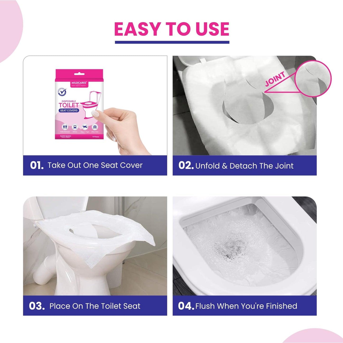 Gynocap Disposable Toilet Seat Covers – 10 Units