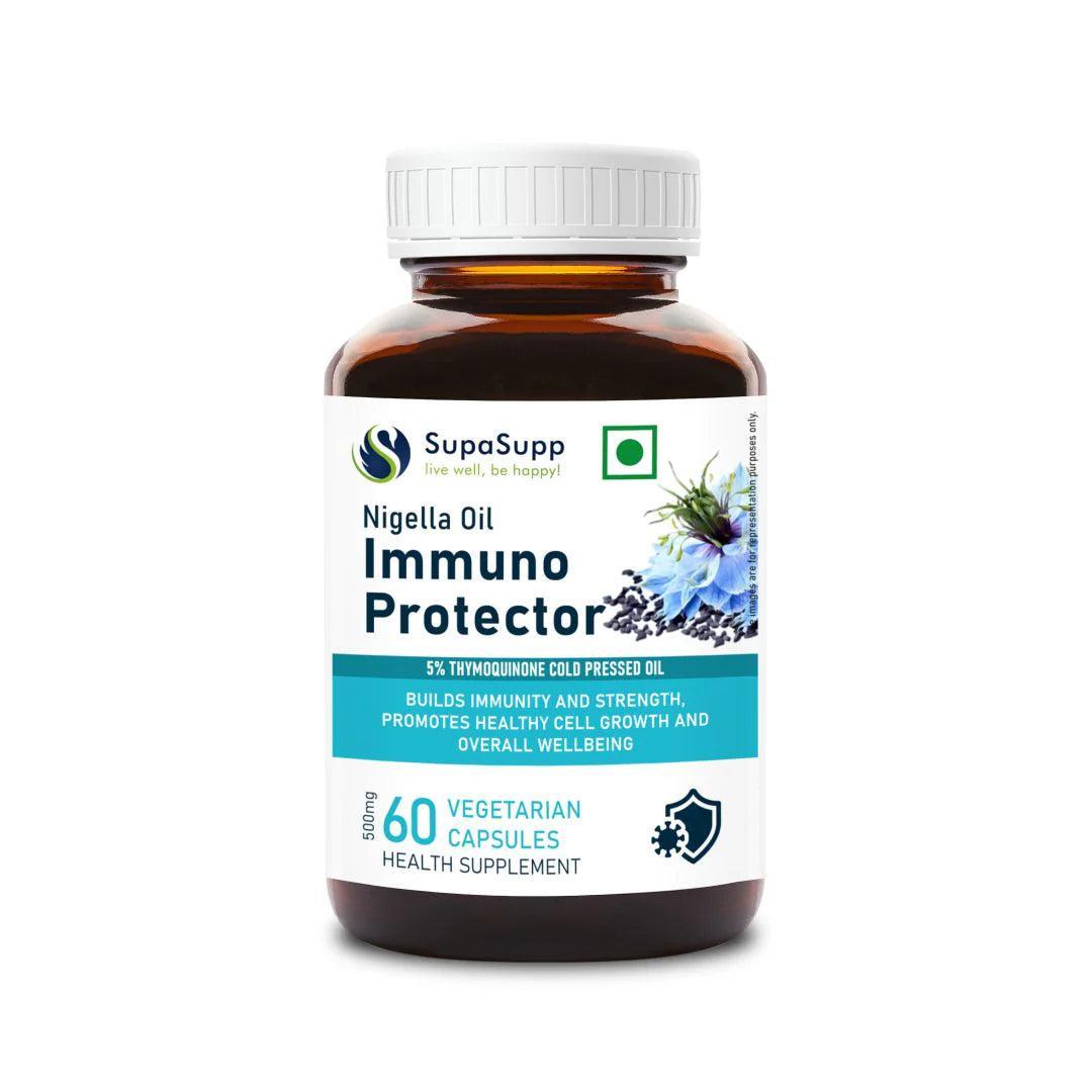 Sri Sri SupaSupp Nigella Oil Immuno Protector Capsules | 60 Veg Cap, 500mg