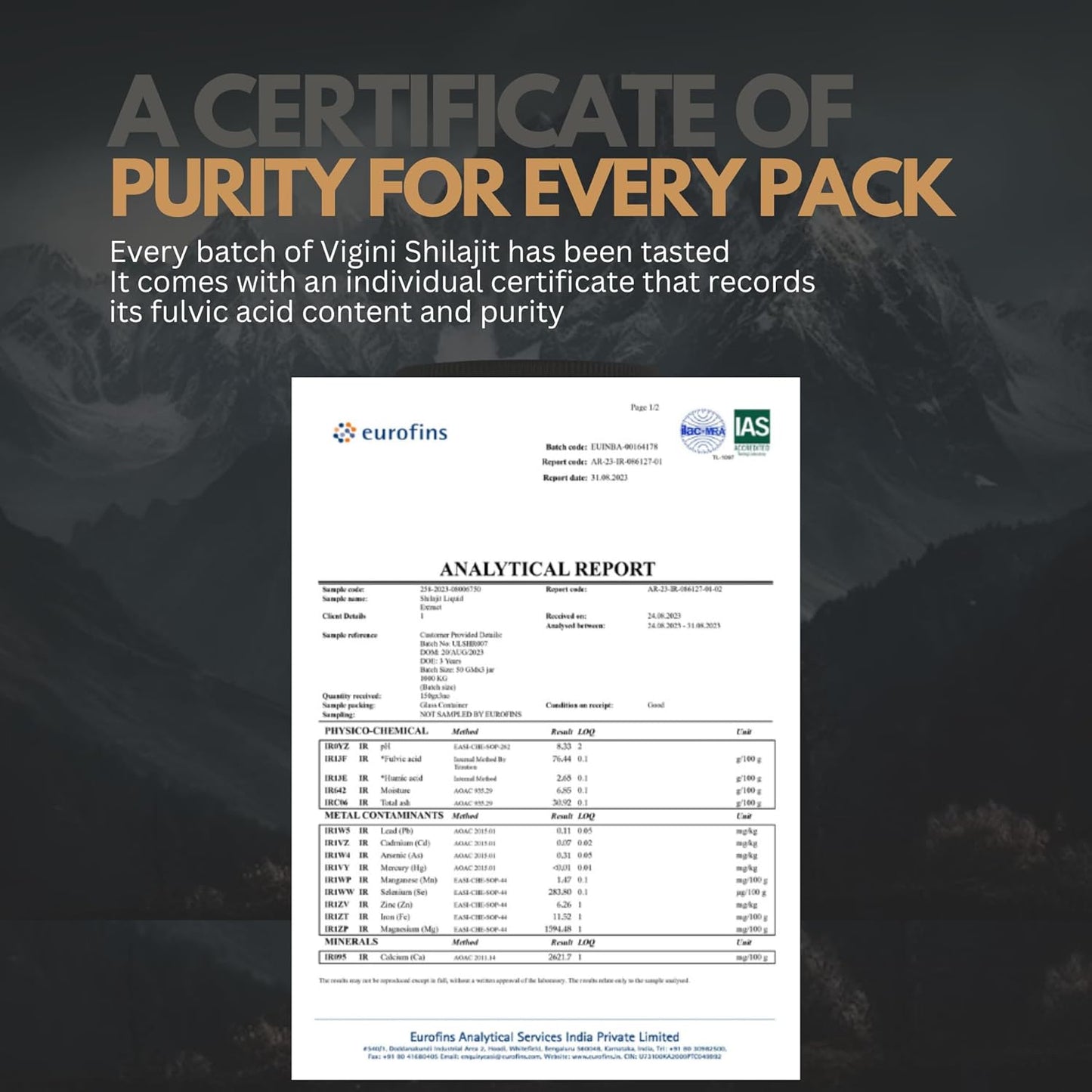 Vigini Hammer King Gold Shilajit Resin - 30gm