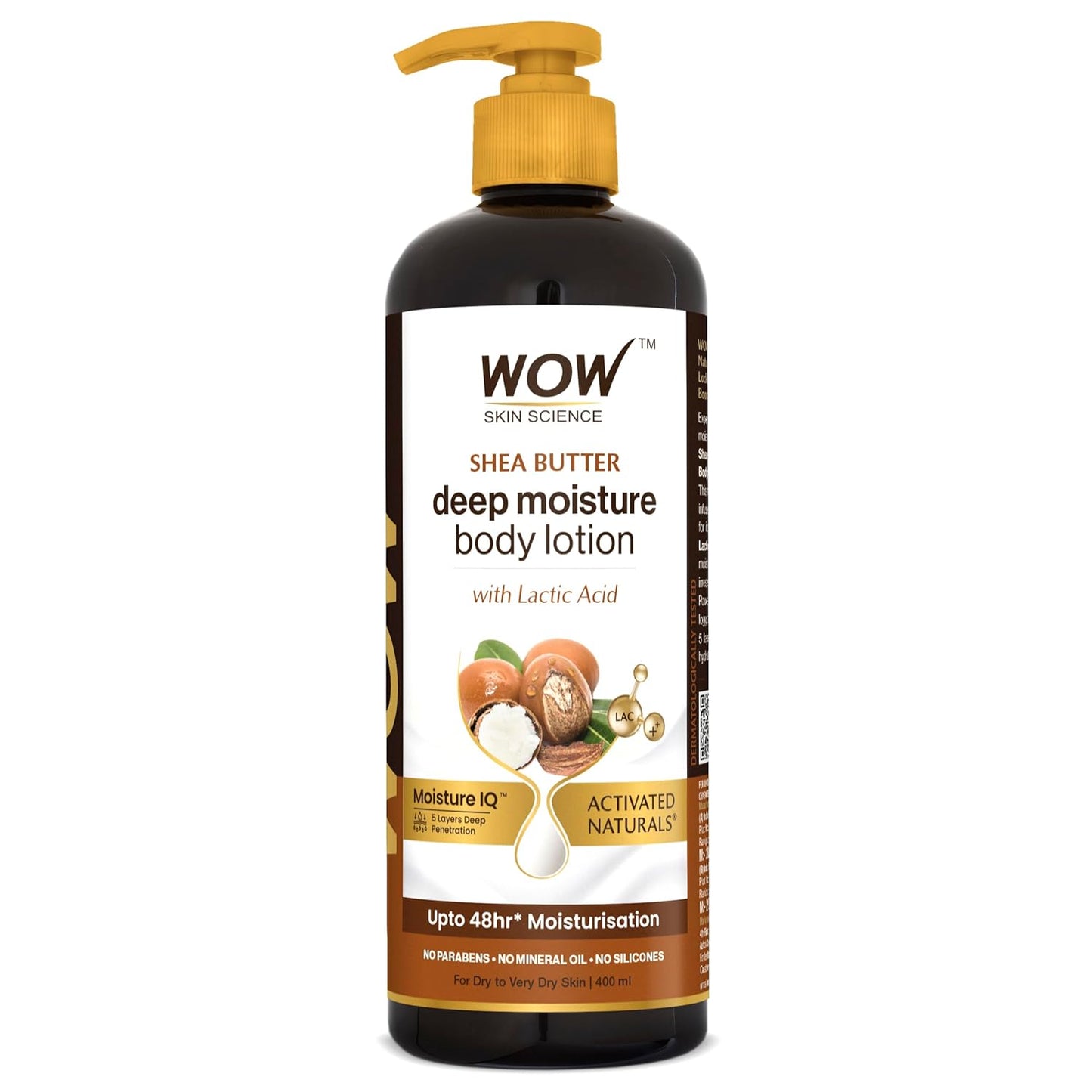 WOW Skin Science Shea Butter & Cocoa Butter Moisturizing Body Lotion