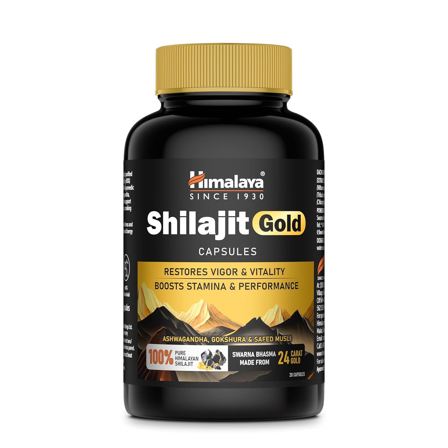 Himalaya Shilajit Gold Capsules | 20s | Restores Vigor and Vitality | Boosts Stamina and Performance
