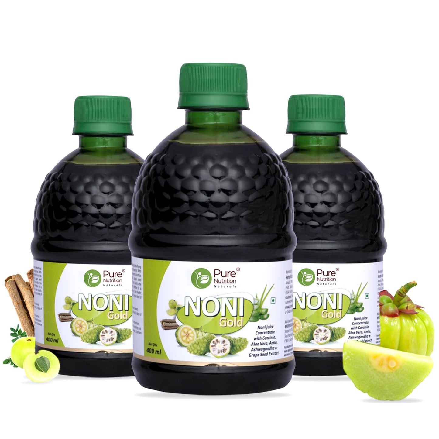 Pure Nutrition Noni Gold Juice - Promotes Detoxification & Helps to Boost Immunity, 400 ml
