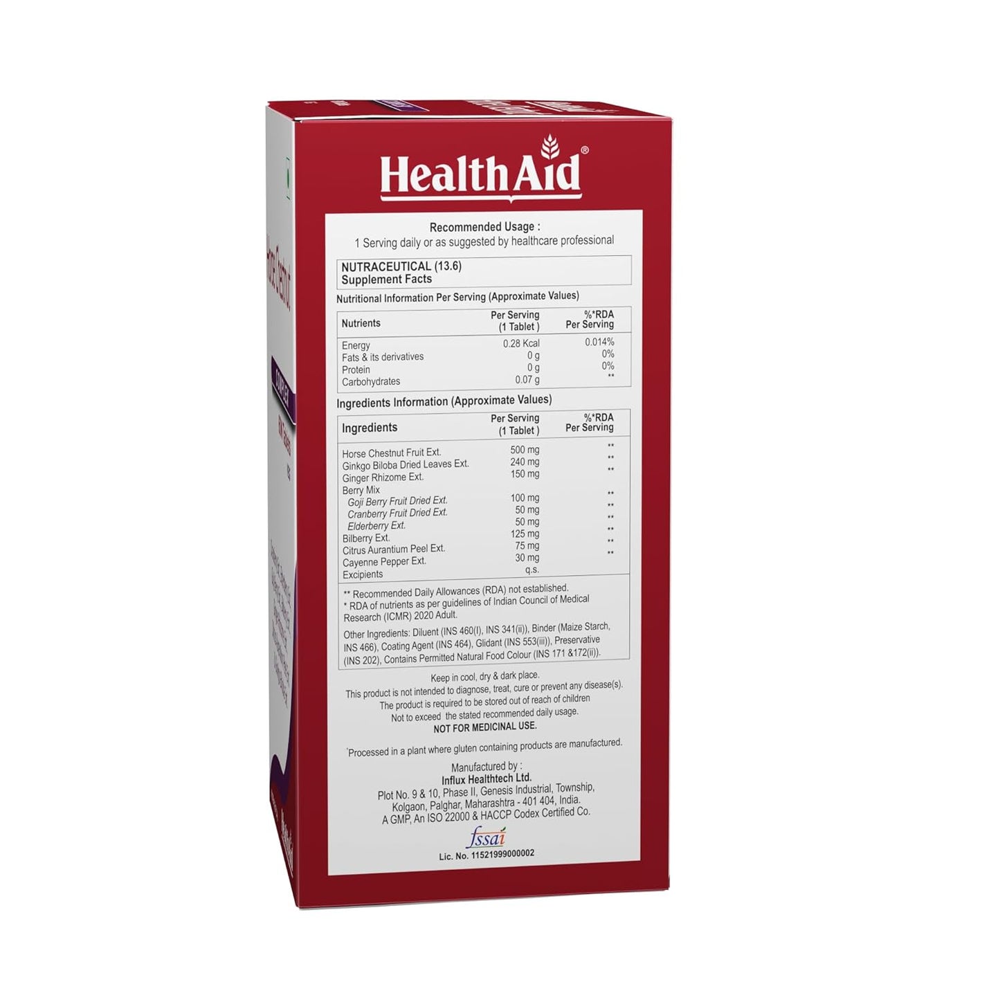 HealthAid Horse Chestnut Complex Tablets - 60 Tablet