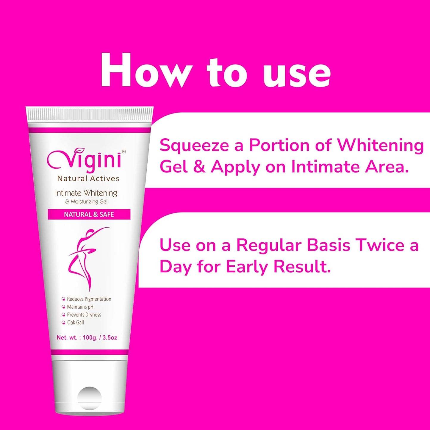 Vigini Whitening Lightening Intimate Wash Hygiene Gel Wash for Women