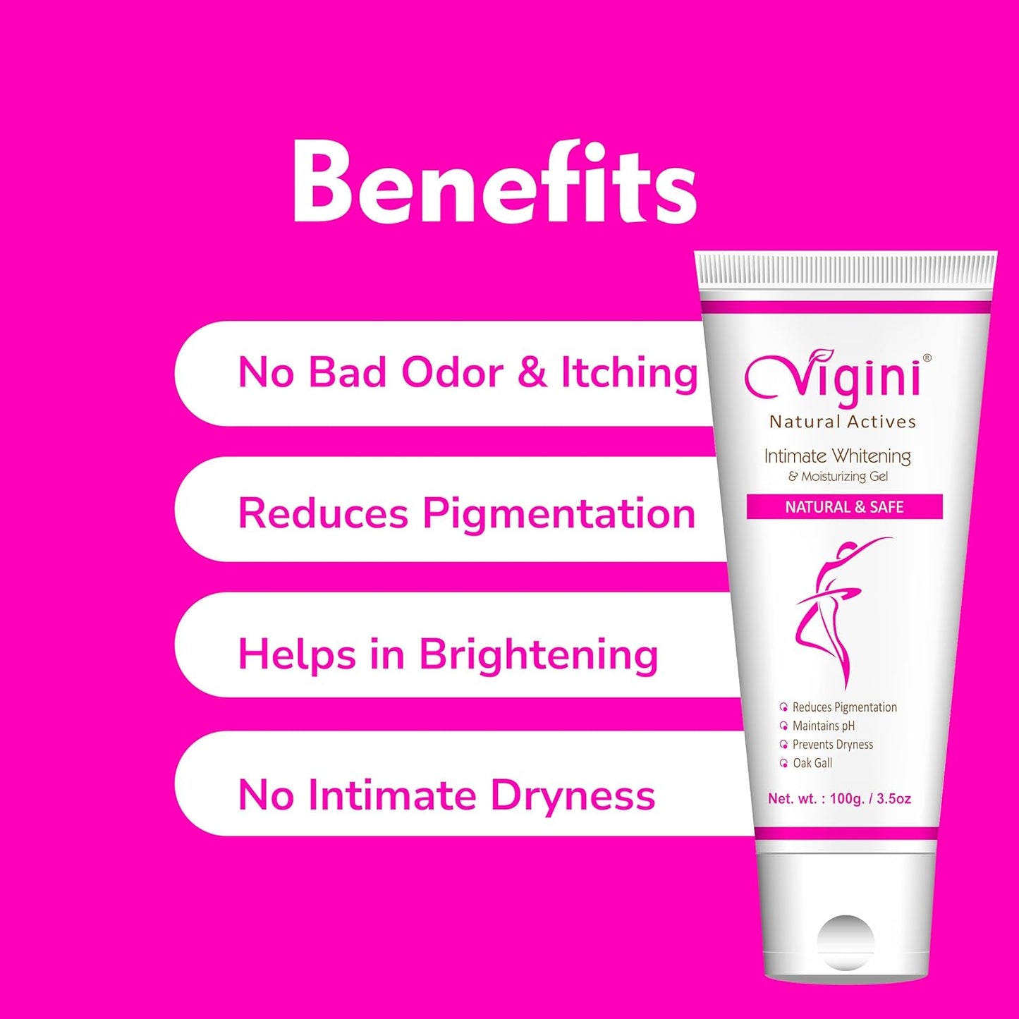 Vigini Whitening Lightening Intimate Wash Hygiene Gel Wash for Women
