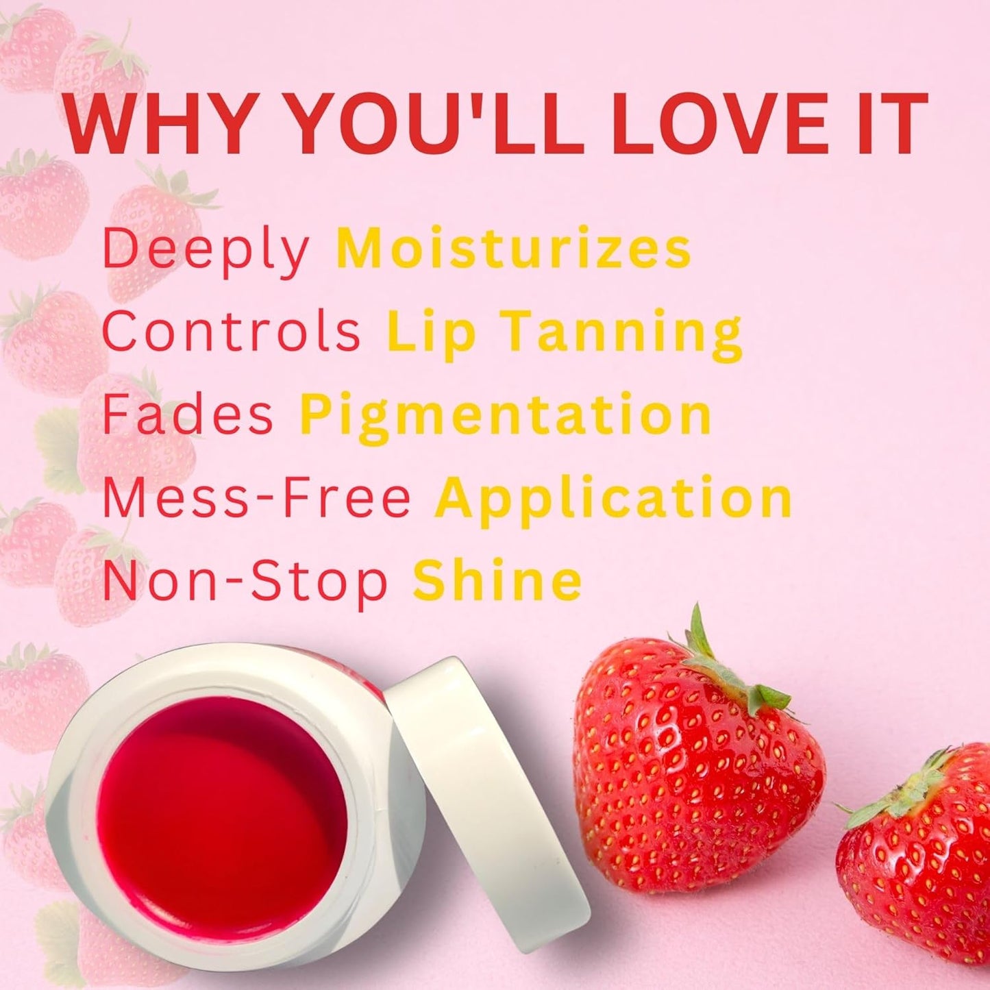 Dermistry Lip Balm for Plumping Nourishing Lightening Balm Strawberry