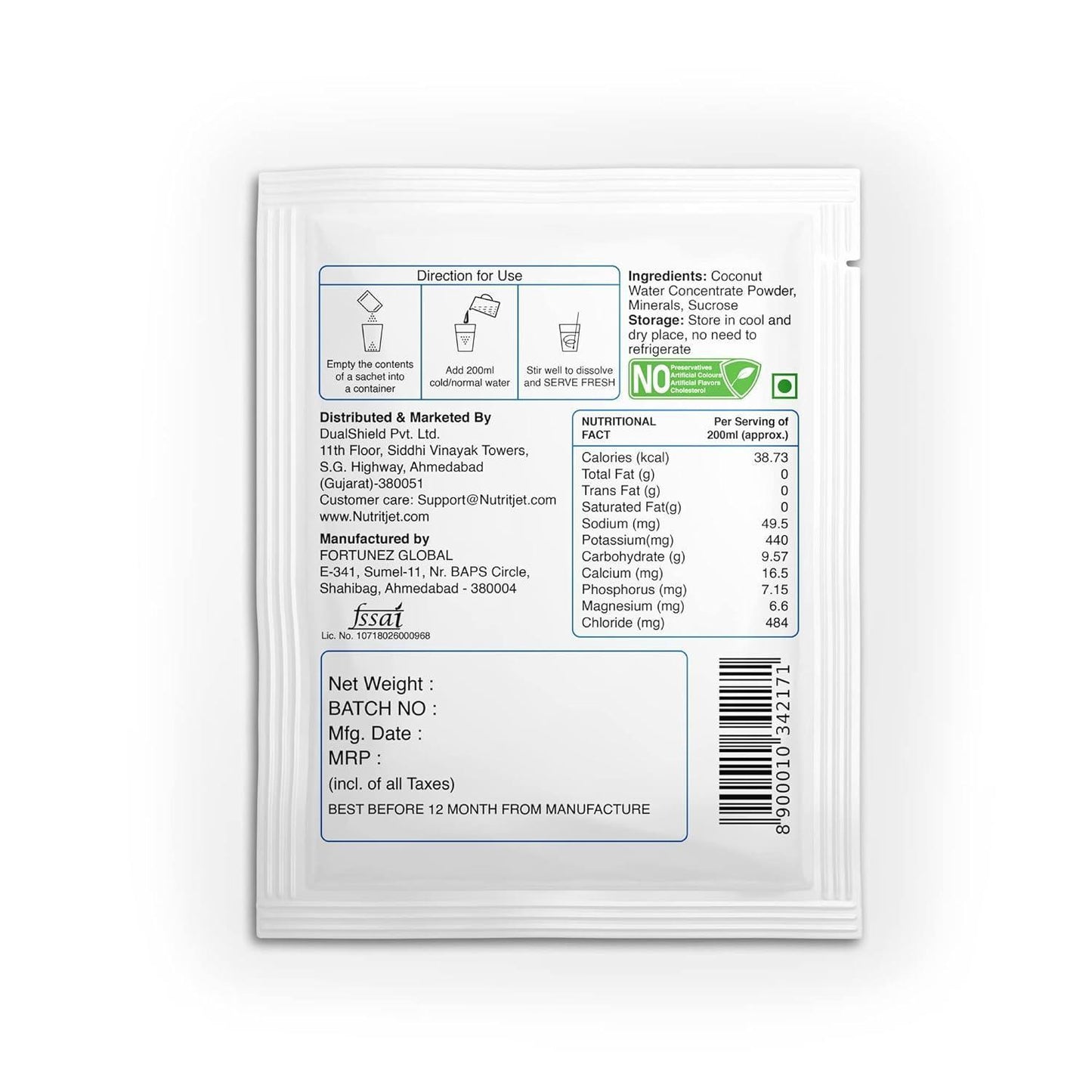 NutritJet Nariyal Pani Coconut Water Powder