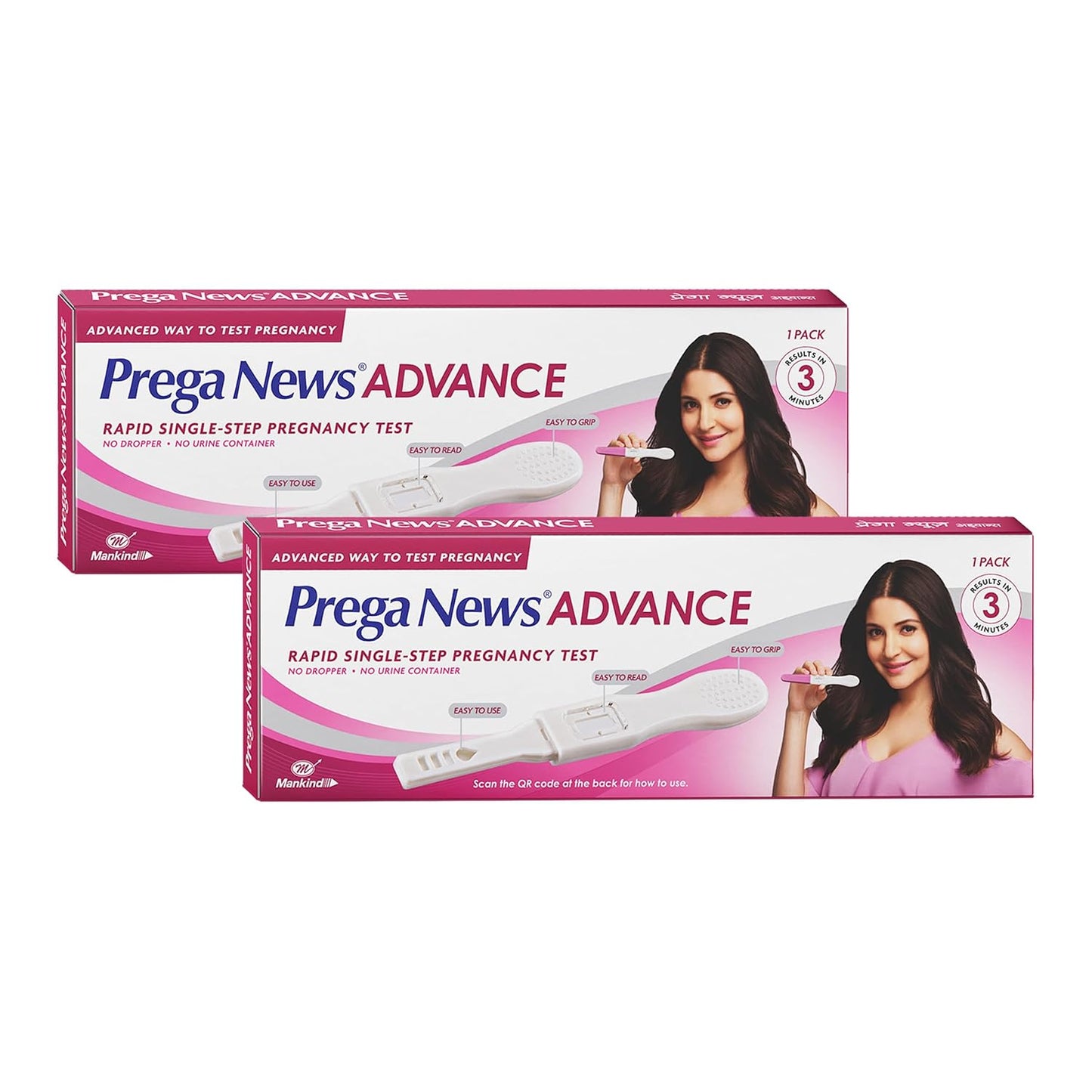 Prega News Advance Pregnancy Rapid Single-Step Test Kit - Pack of 2