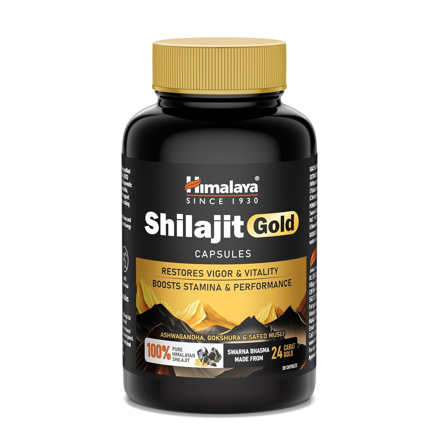 Himalaya Shilajit Gold Capsules | 20s | Restores Vigor and Vitality | Boosts Stamina and Performance