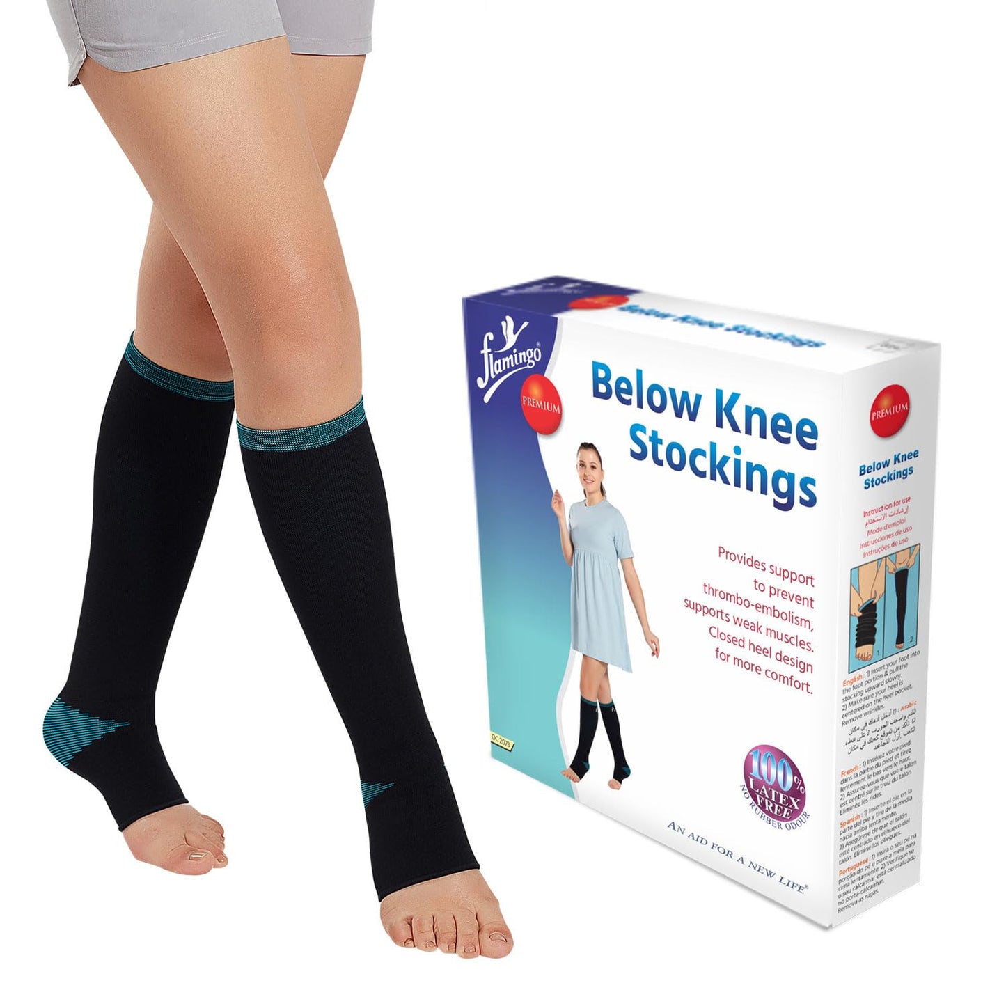Flamingo Premium Below Knee Stockings Pair
