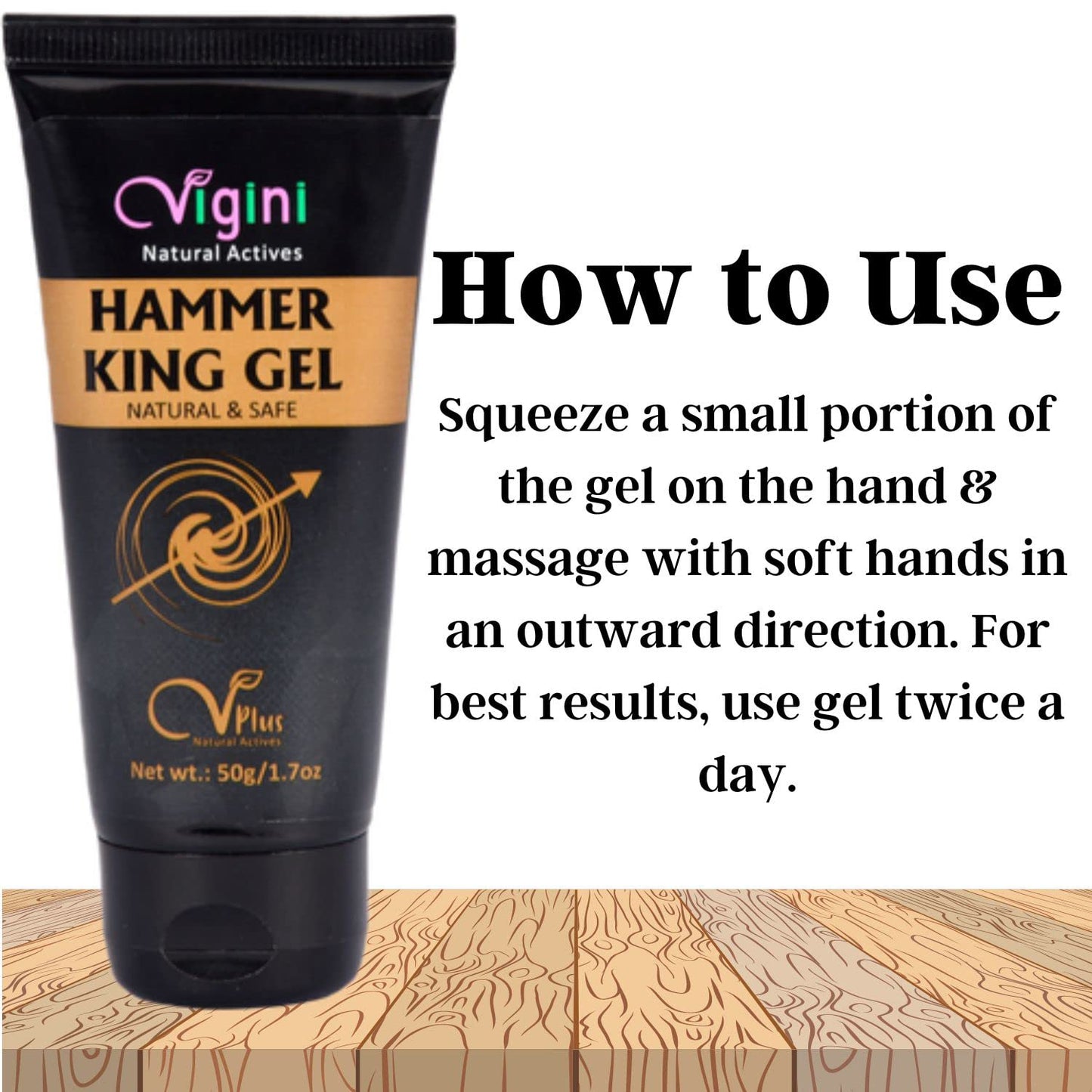 Vigini Natural Actives Hammer King Gel - Lubricant Lube For Men - 50ml