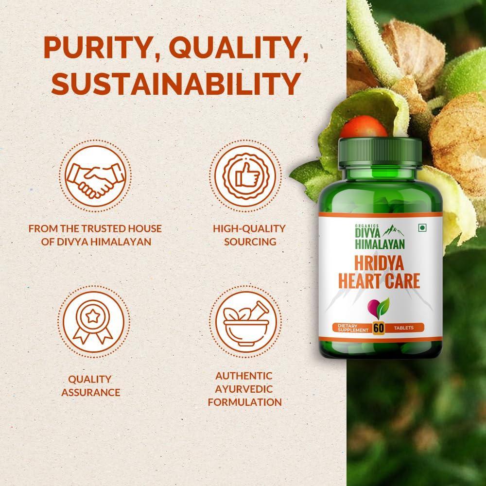 Divya Himalayan Hridya Heart Care Tablet - 60 Tablets