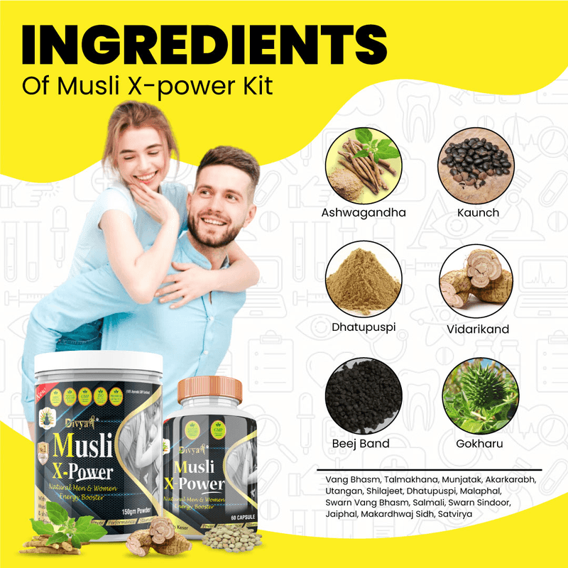 Divya shree Musli X-Power Capsule and Powder