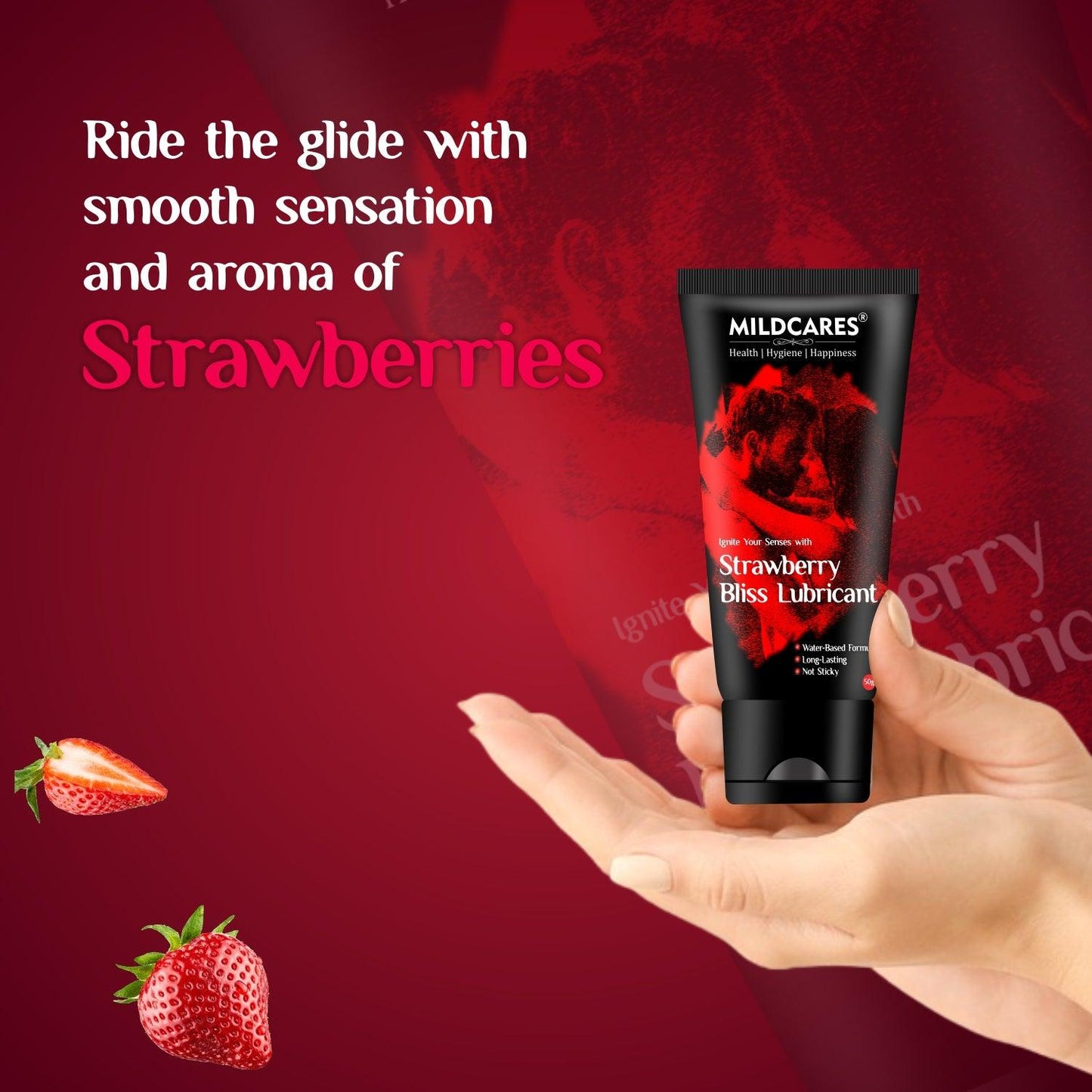 MildCares Strawberry Bliss Lubricant & Intimate Gel for Men & Women | Lubricant