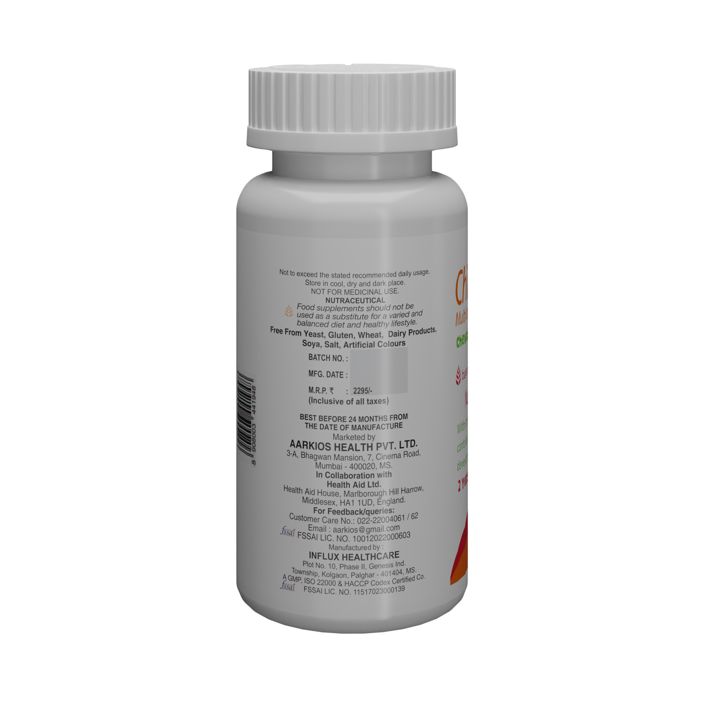 HealthAid Children's Multivitamins & Minerals Chewable Tablet - 90 Chewable Tablet