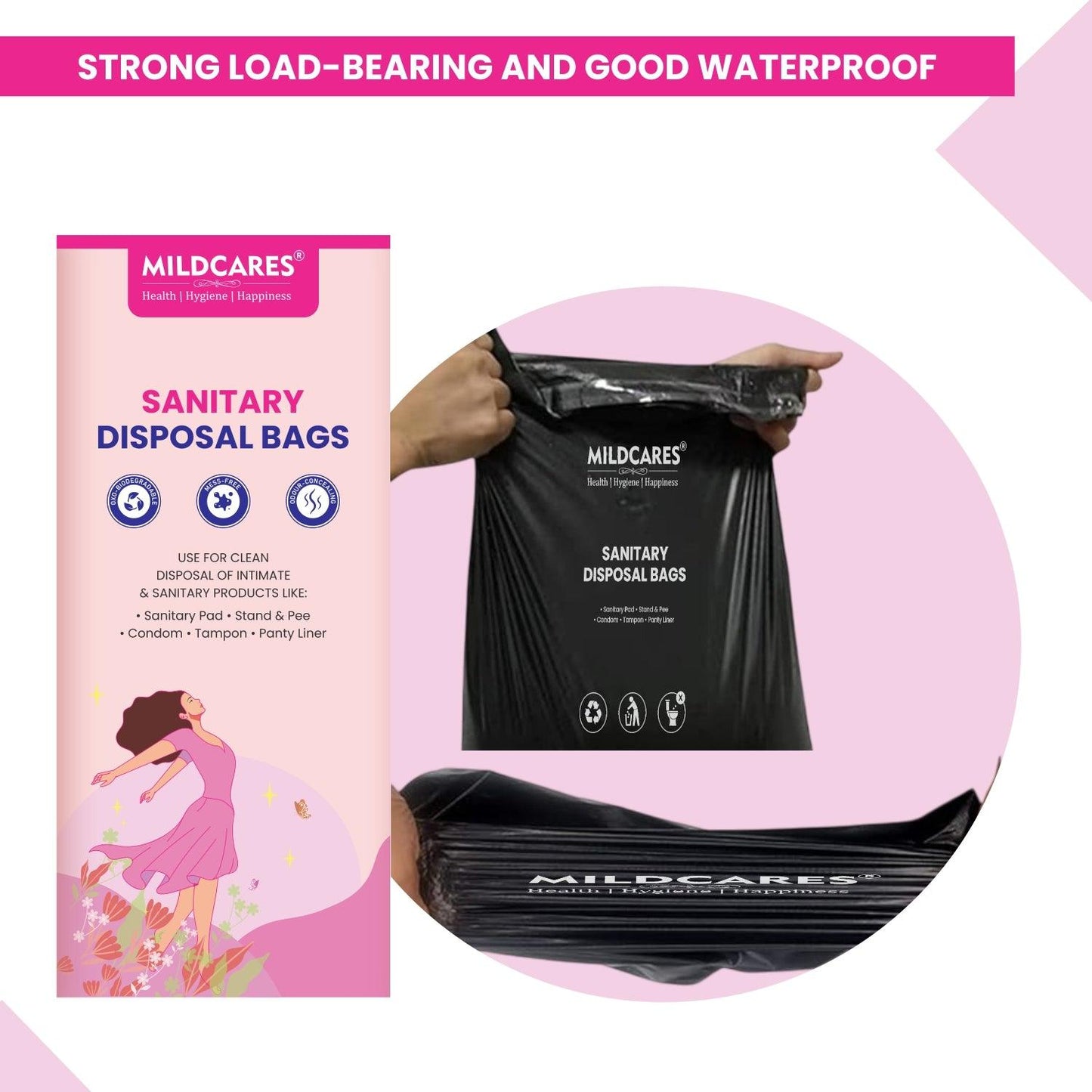 MildCares Sanitary Disposable Bags for Sanitary Pad Disposal