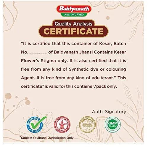 Baidyanath Jhansi Kashmir Kesar - 1gm