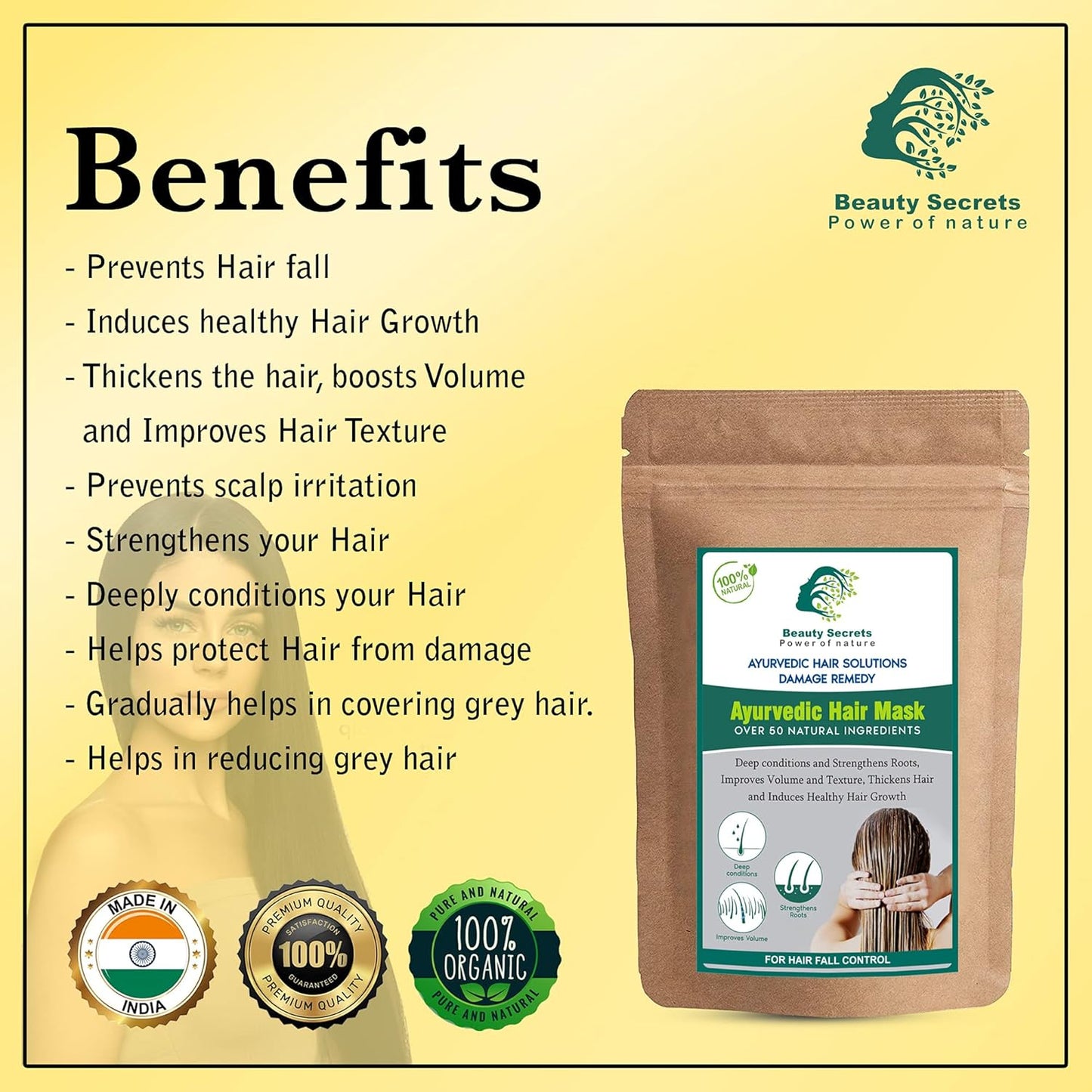Beauty Secrets Ayurvedic Hair Mask - 100gm
