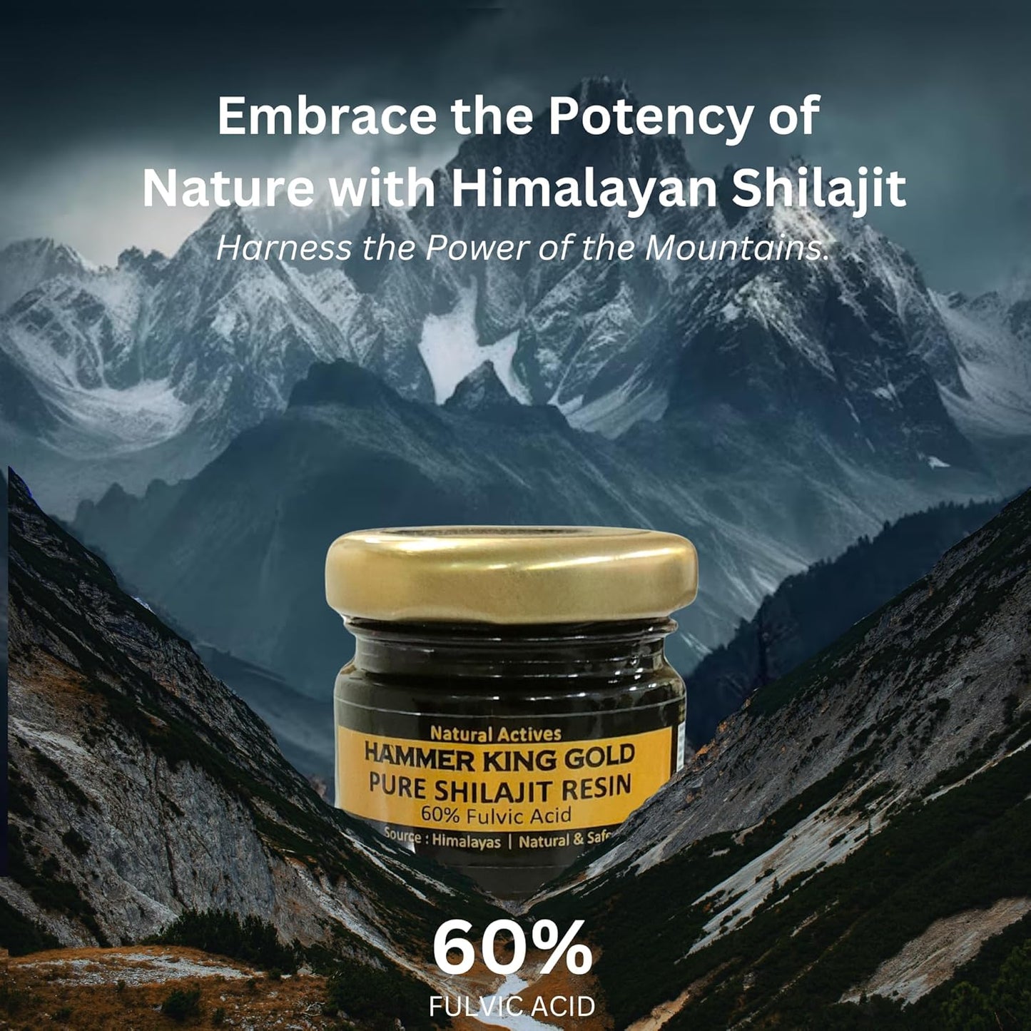 Vigini Hammer King Gold Shilajit Resin - 30gm