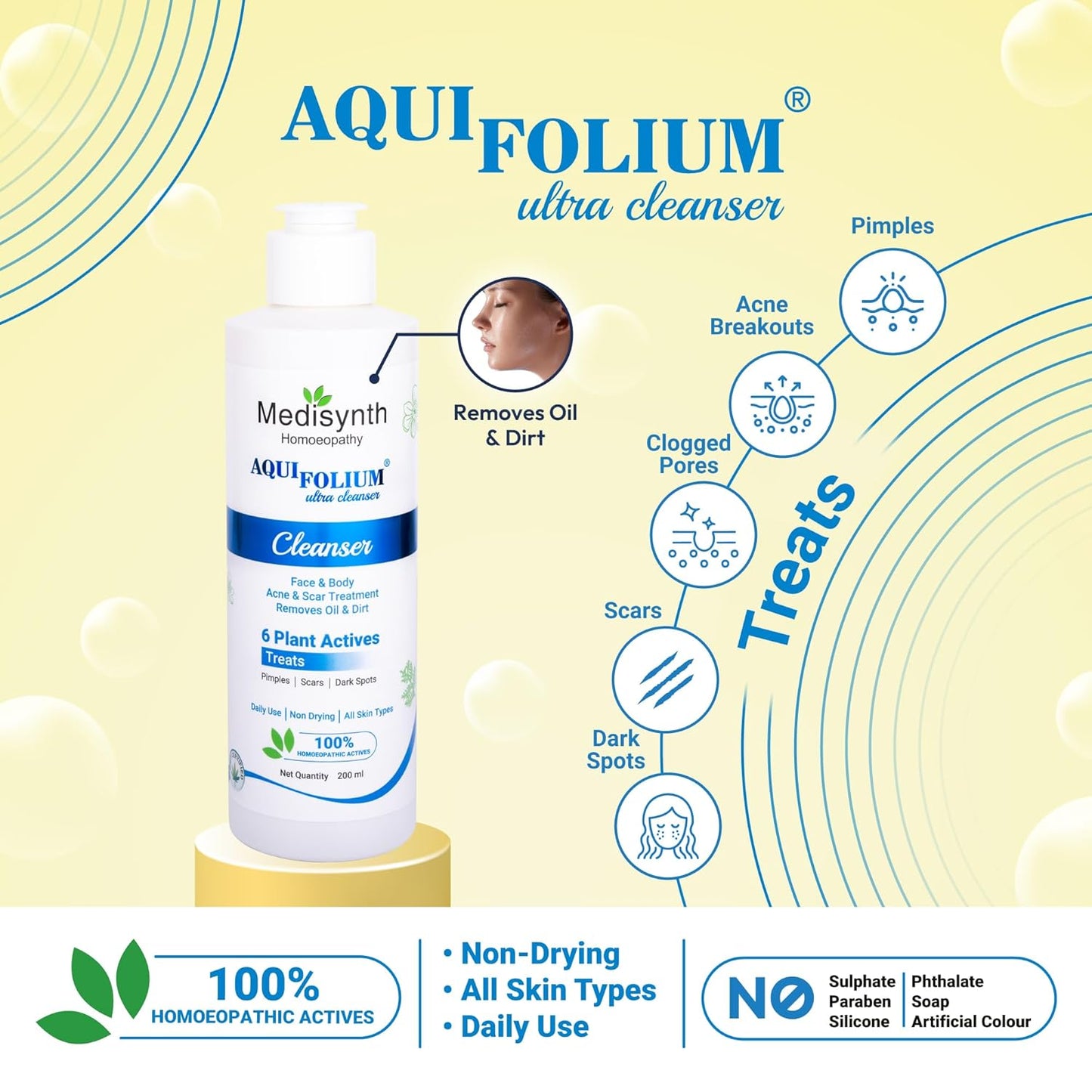Medisynth Aquifolium Ultra Cleanser - 200ml