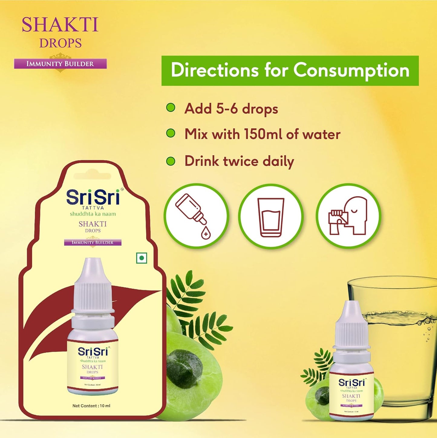 Sri Sri Tattva Shakti Drop - 10ml Drop - Pack of 2