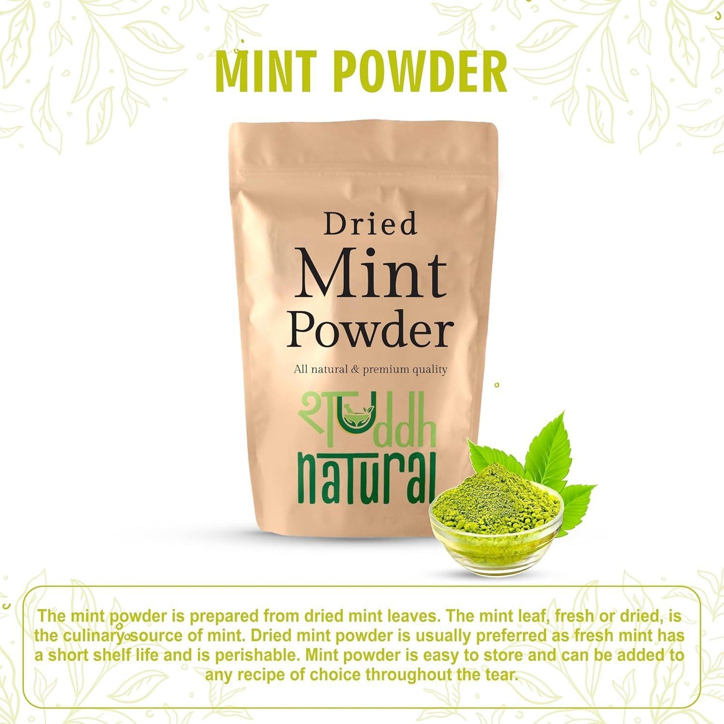 Shuddh Natural Mint powder - 100gm