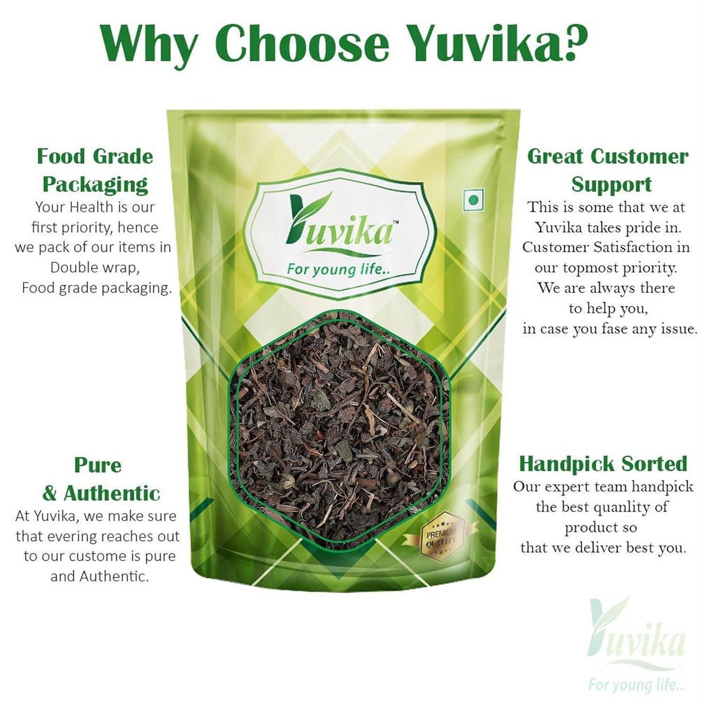 YUVIKA Bhangra Leaves Powder - Bringraj Powder - Eclipta Alba (800 Grams)