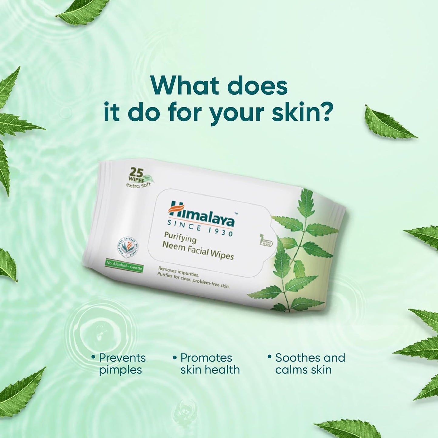 Himalaya Purifying Neem Facial Wipes - 25 Wipes