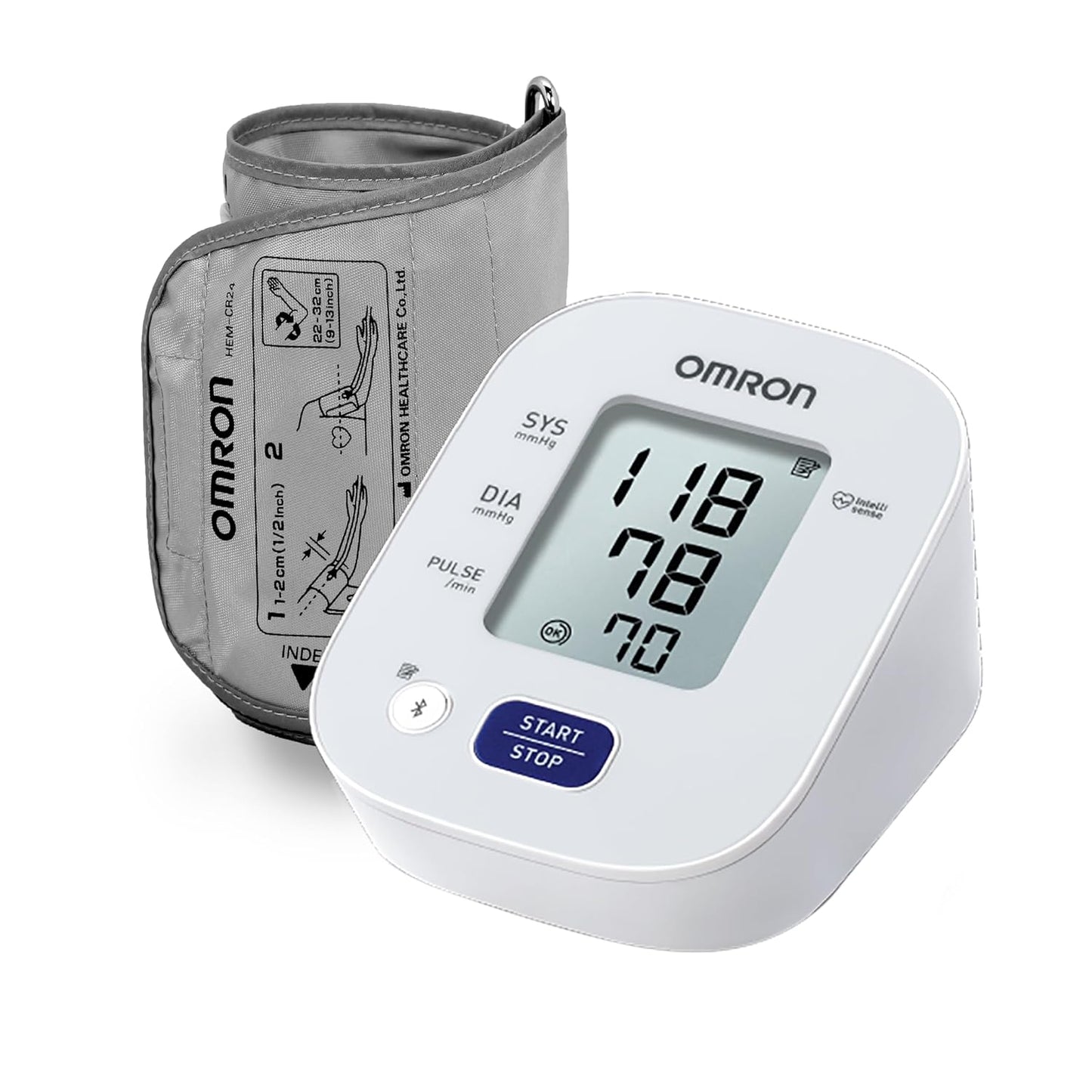 Omron HEM 7143T1 Automatic Blood Pressure Monitor Digital Bluetooth with Cuff Wrapping Guide & Intellisense Technology For Most Accurate Measurement