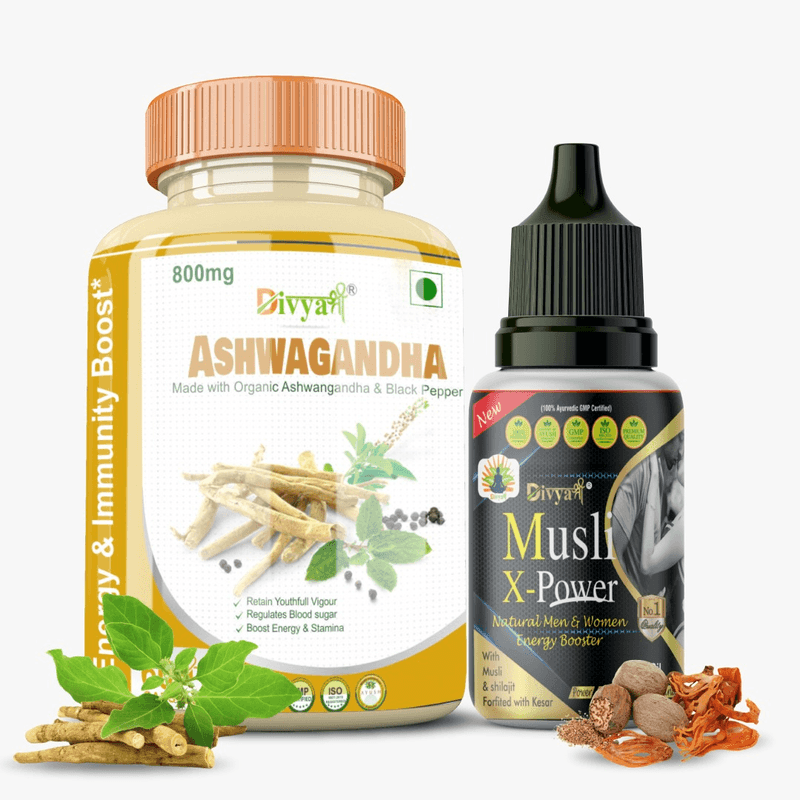Divya shree Ashwagandha capsule and Musli Oil Combo Kit