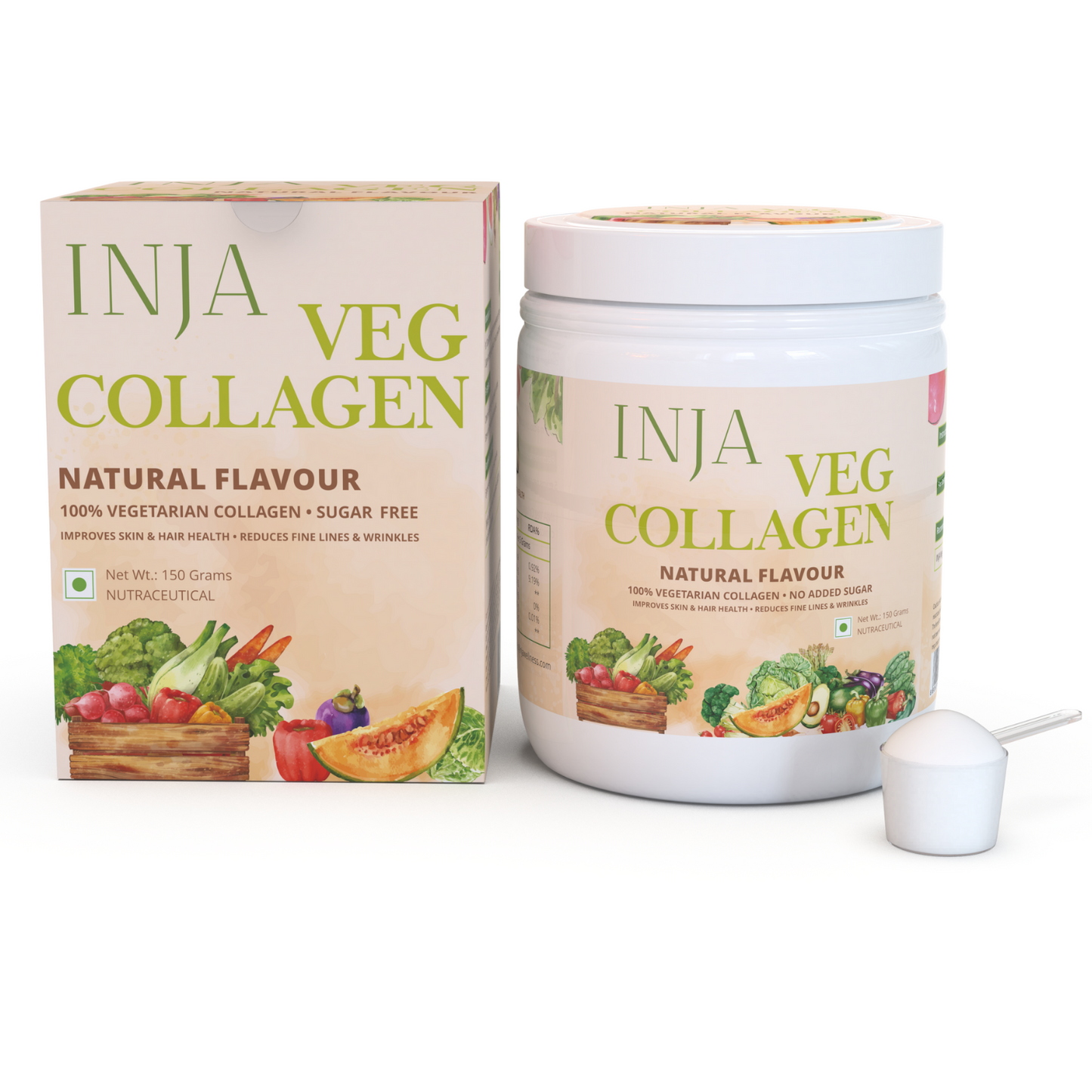 Inja Veg Collagen Powder Natural - 150gm Powder