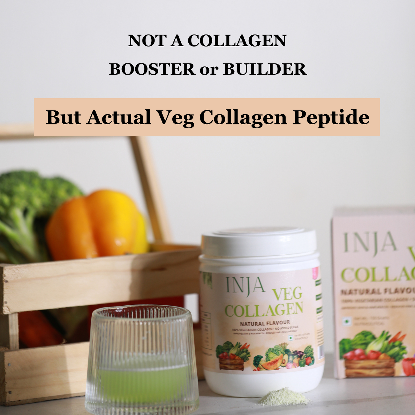 Inja Veg Collagen Powder Natural - 150gm Powder