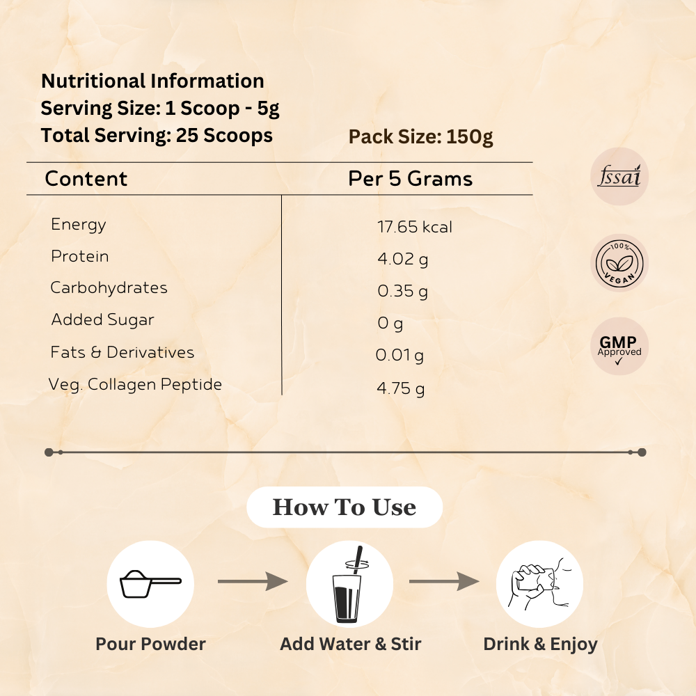 Inja Veg Collagen Powder Natural - 150gm Powder